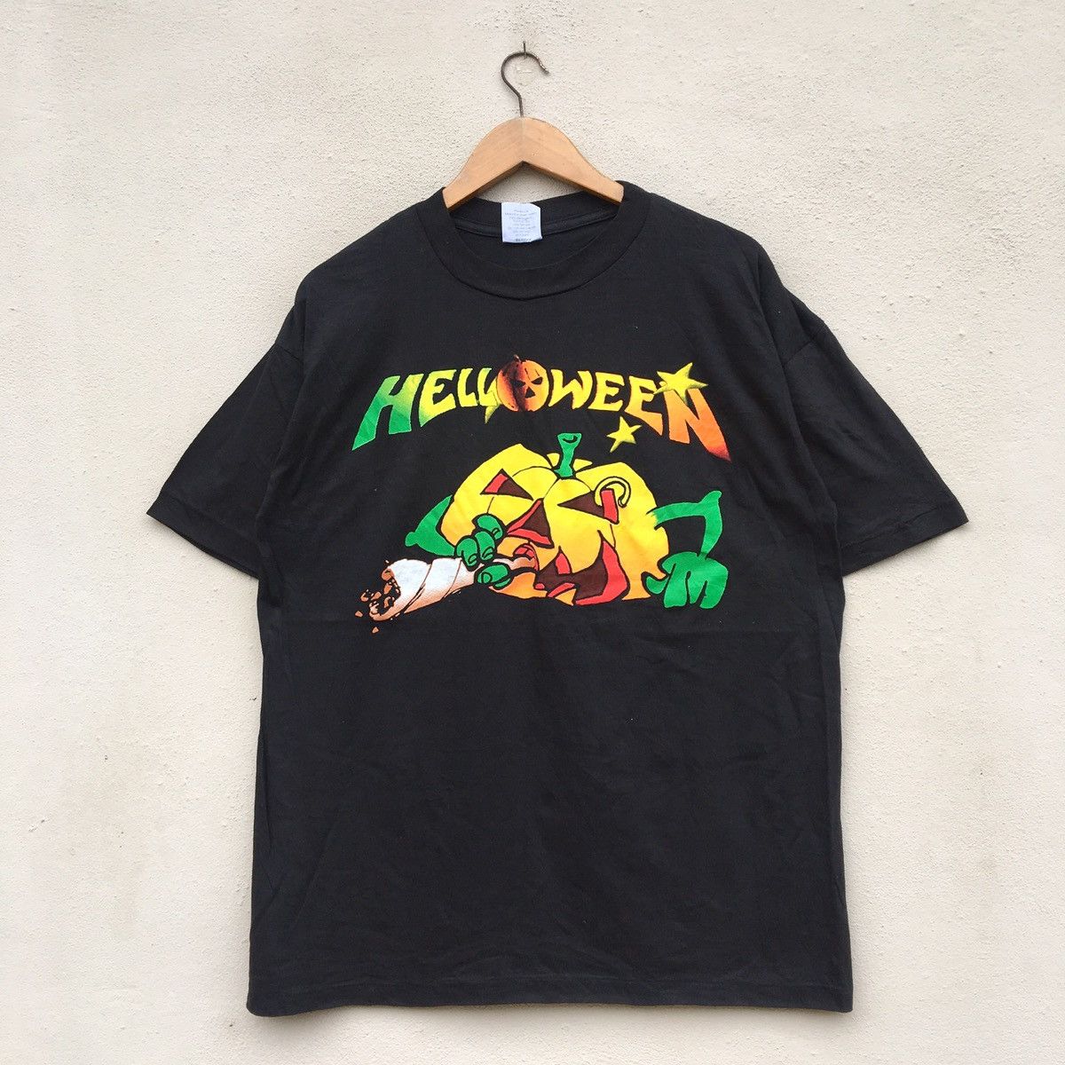 Band Tees × Vintage Vintage HELLOWEEN THE TIME OF THE OATH SMOKIN BAND T-shirt Size US L / EU 52-54 / 3 - 1 Thumbnail