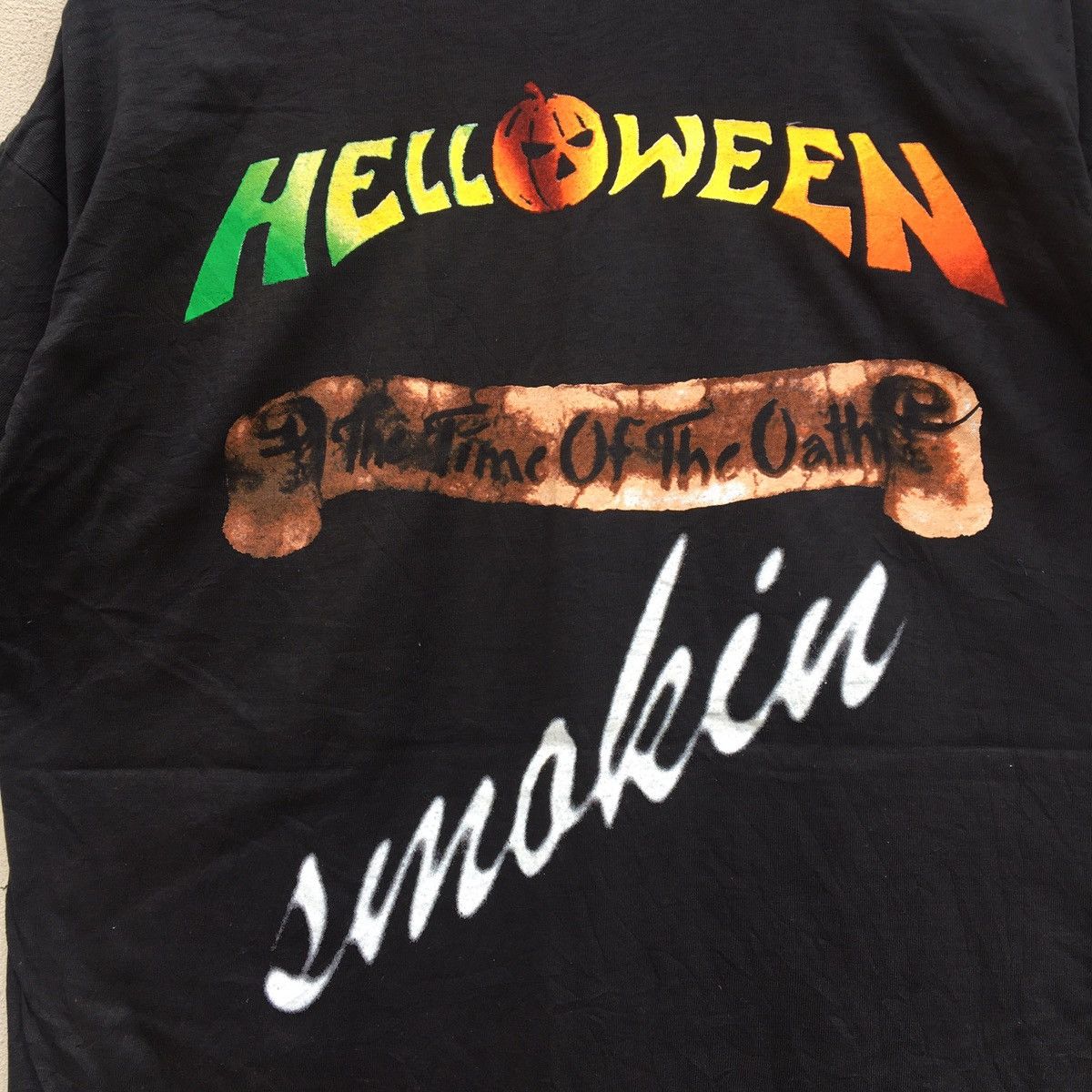 Band Tees × Vintage Vintage HELLOWEEN THE TIME OF THE OATH SMOKIN BAND T-shirt Size US L / EU 52-54 / 3 - 7 Thumbnail