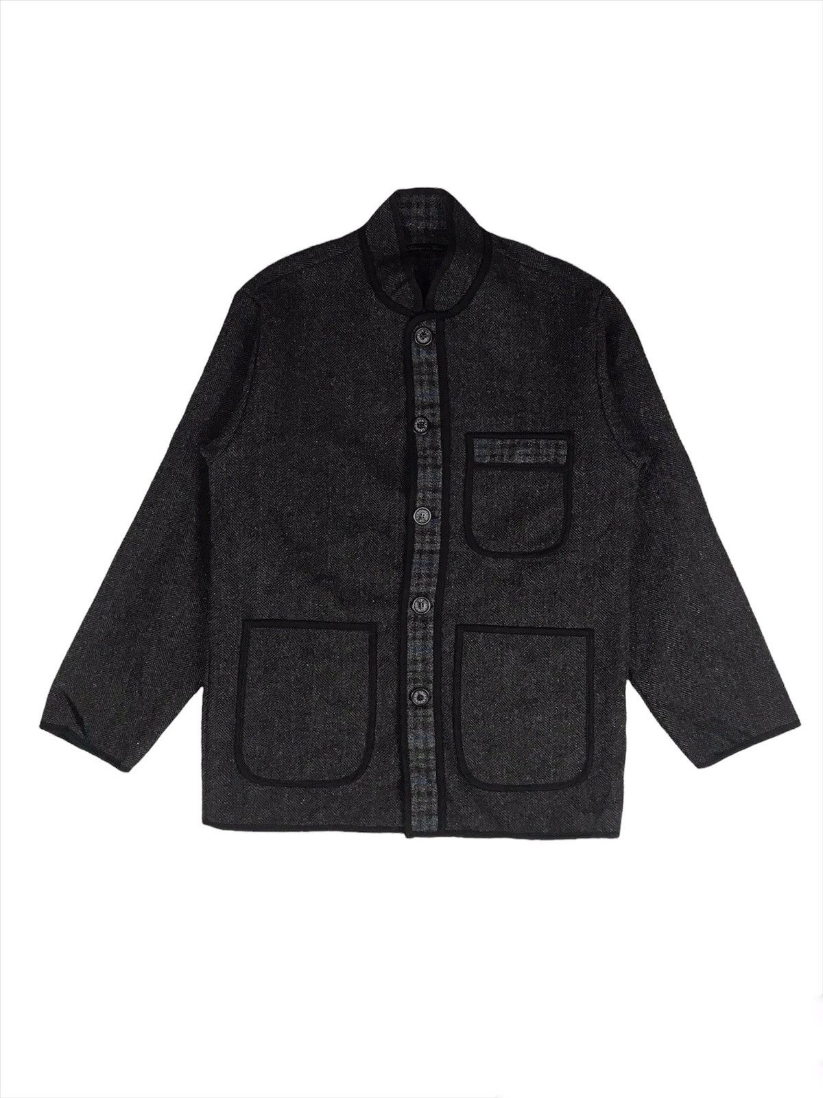 Le Laboureur Le Laboureur wool tweed fit herringbone vintage coats jacket Size US M / EU 48-50 / 2 - 1 Thumbnail