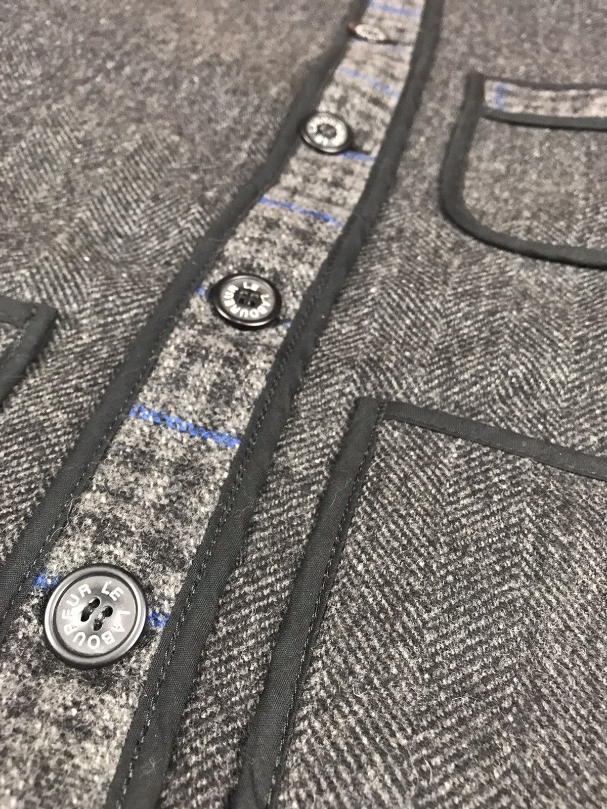 Le Laboureur Le Laboureur wool tweed fit herringbone vintage coats jacket Size US M / EU 48-50 / 2 - 3 Thumbnail