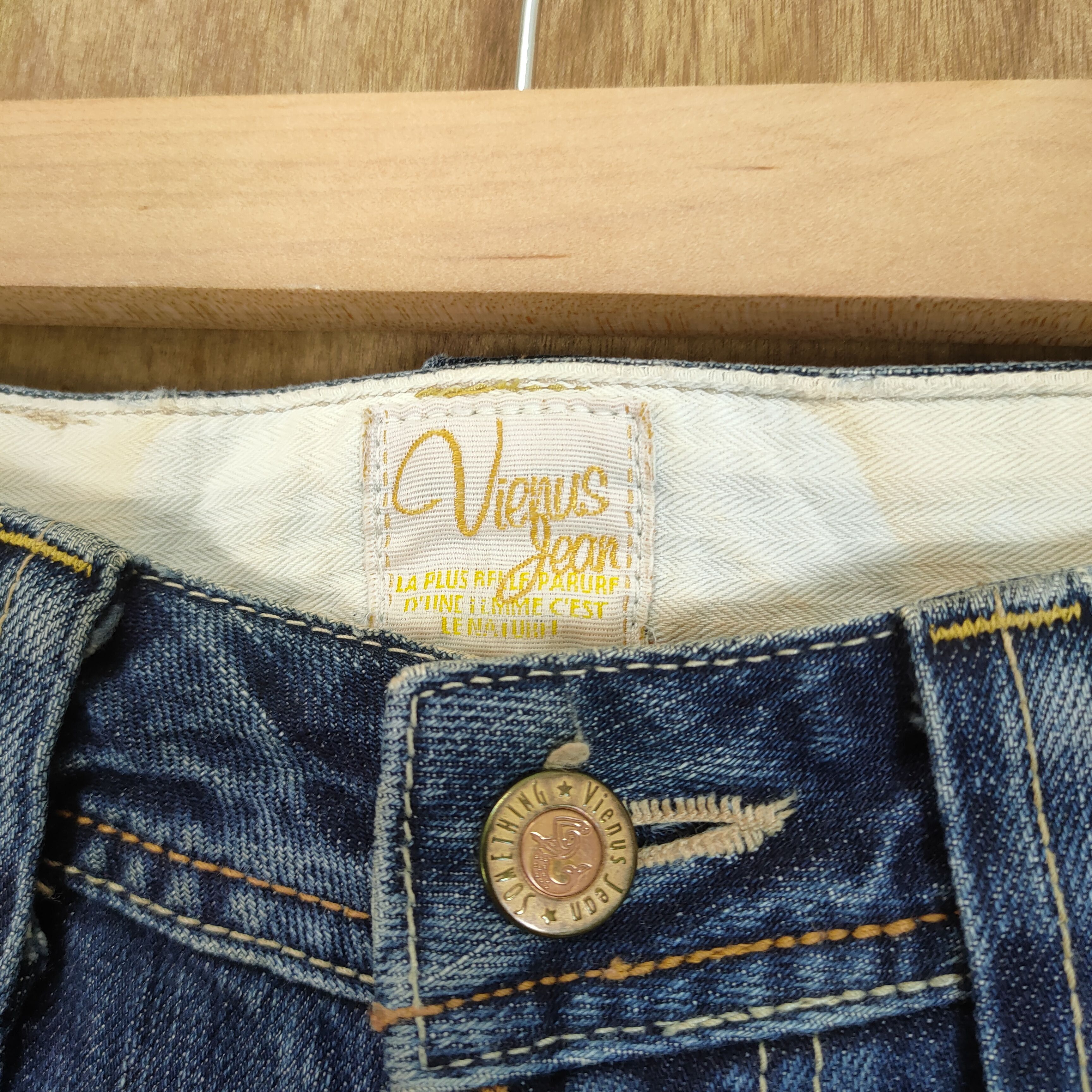 Japanese Brand VINTAGE JAPANESE FLARE DISTRESSED JEAN BUSH PANTS Size US 28 / EU 44 - 6 Thumbnail