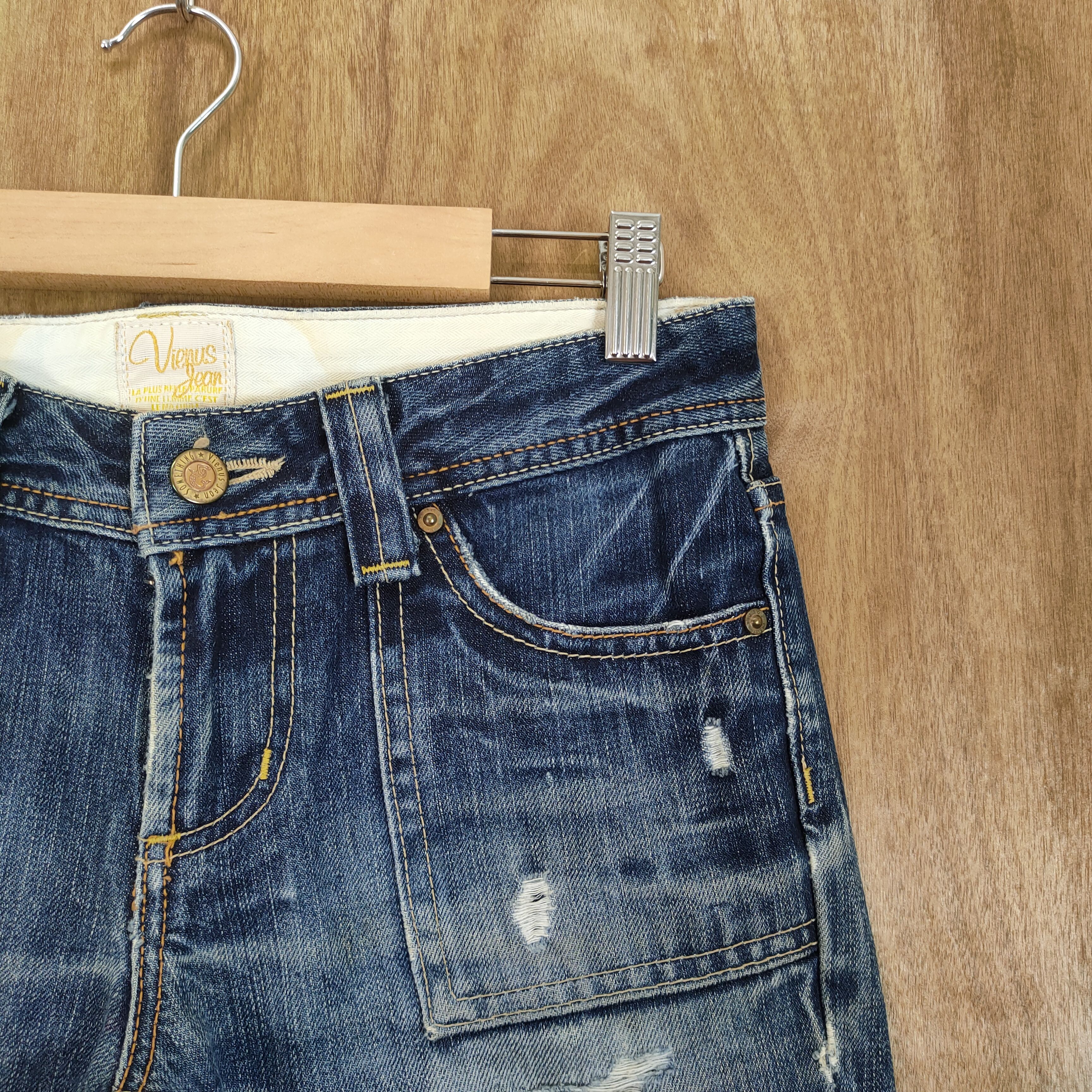 Japanese Brand VINTAGE JAPANESE FLARE DISTRESSED JEAN BUSH PANTS Size US 28 / EU 44 - 5 Thumbnail
