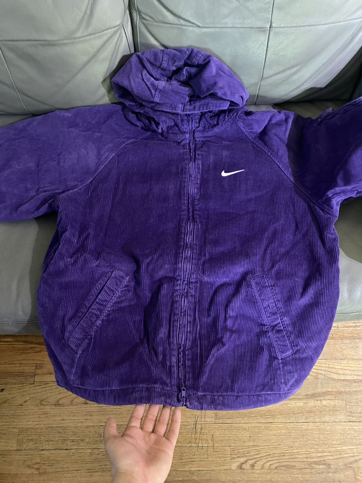 Supreme Supreme Nike Arc Corduroy Hooded Jacket (Purple) size