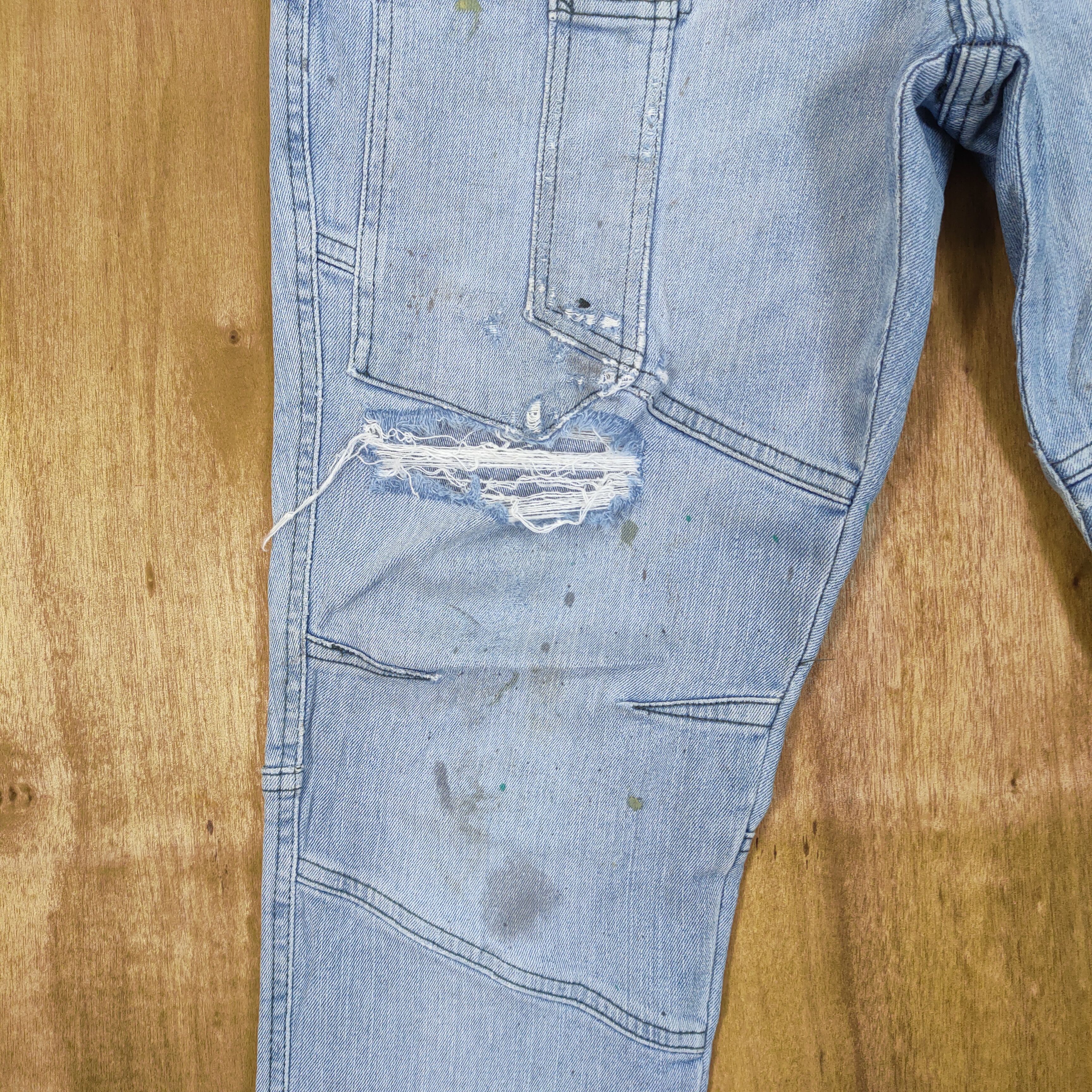 Japanese Brand G GROUND FADED DISTRESSED CARGO PANTS Size US 34 / EU 50 - 4 Thumbnail