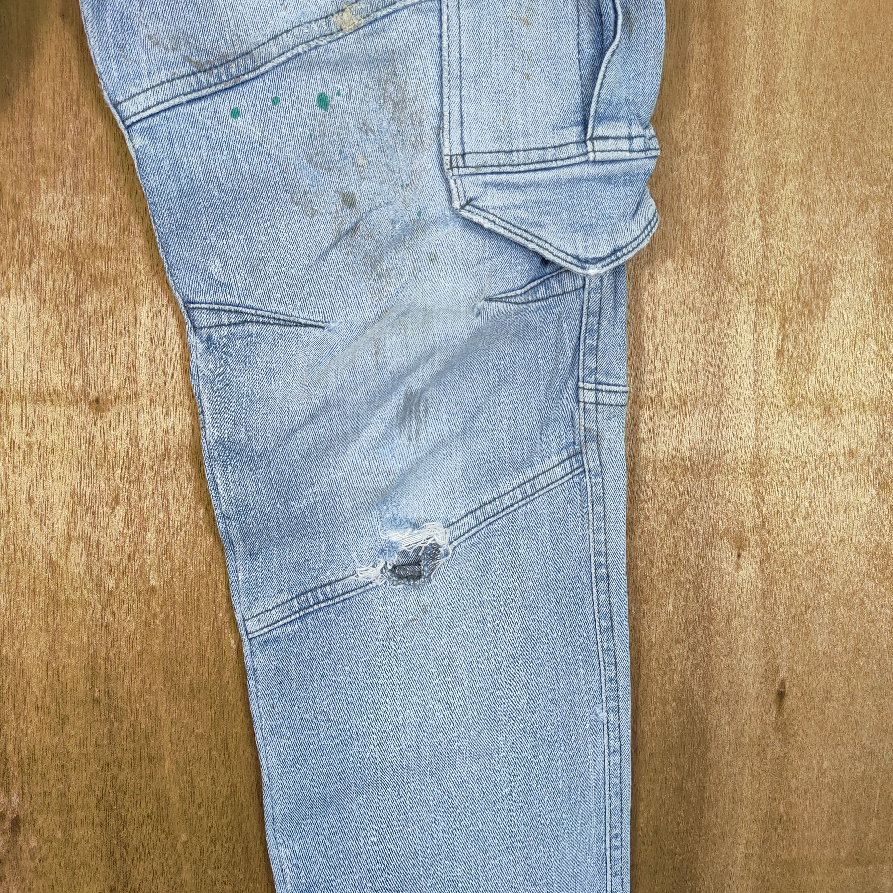 Japanese Brand G GROUND FADED DISTRESSED CARGO PANTS Size US 34 / EU 50 - 5 Thumbnail