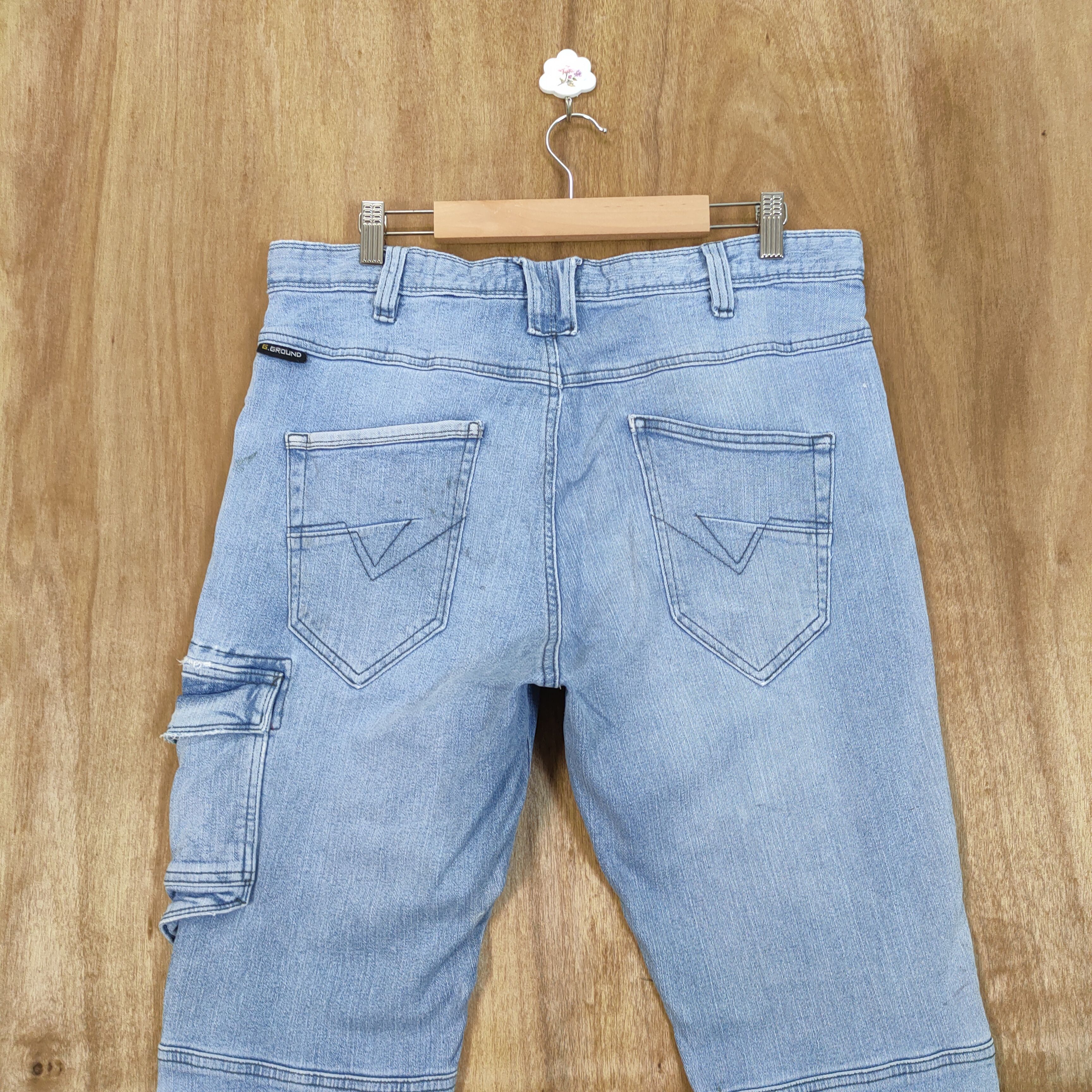 Japanese Brand G GROUND FADED DISTRESSED CARGO PANTS Size US 34 / EU 50 - 7 Thumbnail
