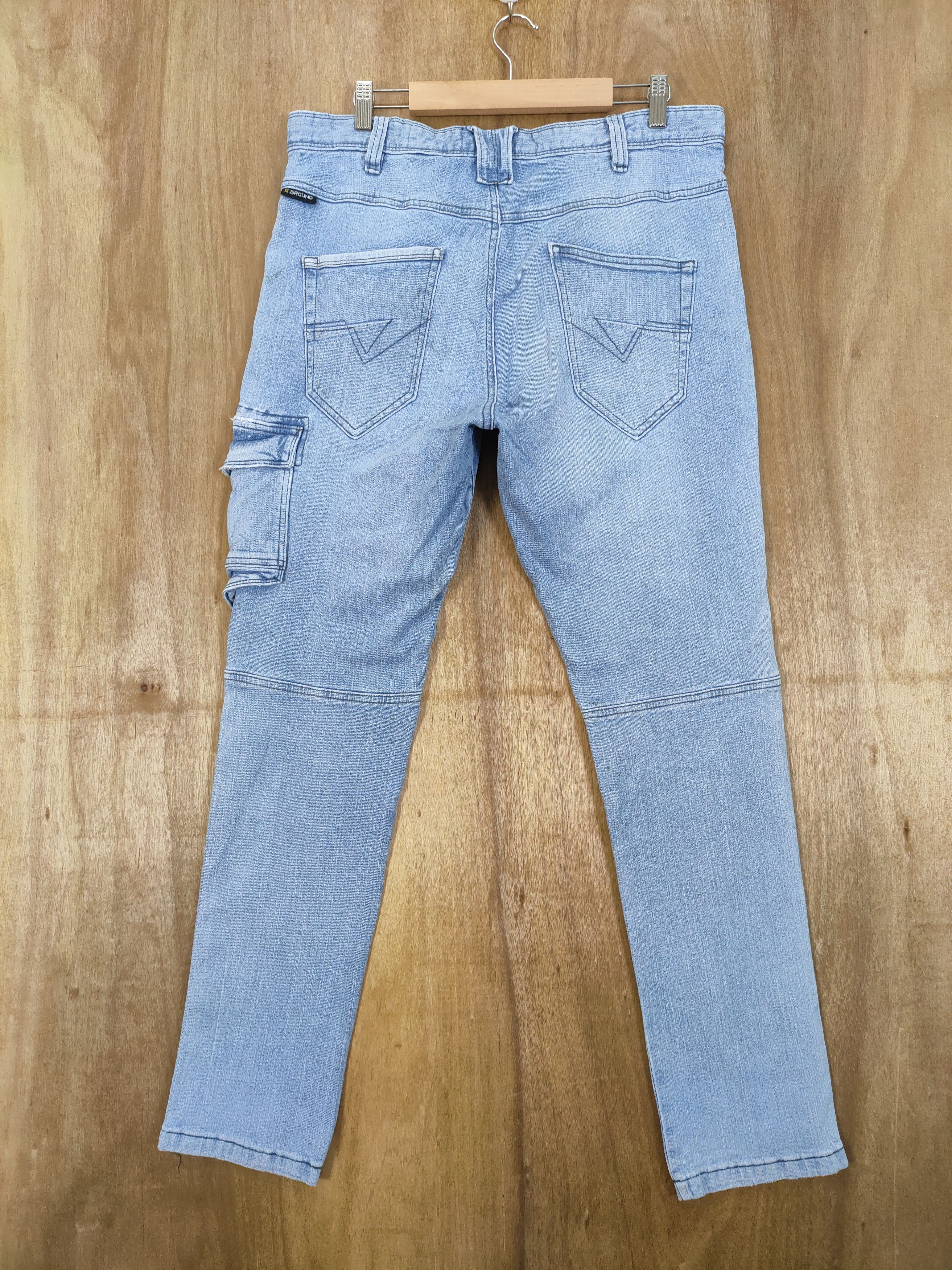 Japanese Brand G GROUND FADED DISTRESSED CARGO PANTS Size US 34 / EU 50 - 6 Thumbnail