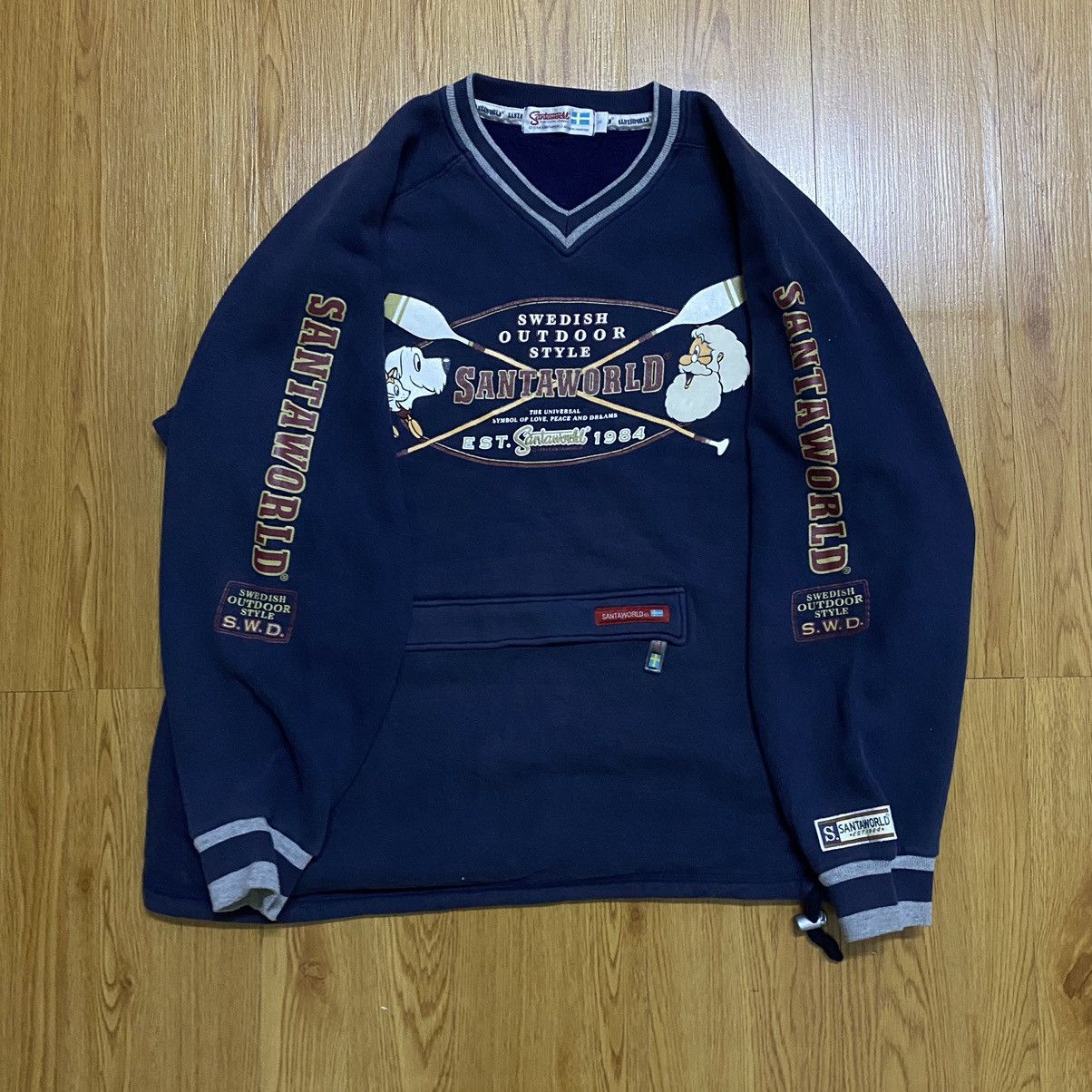 Japanese Brand × Vintage Vintage Santa World SWD Big Logo Sweatshirt Size US XXL / EU 58 / 5 - 2 Thumbnail