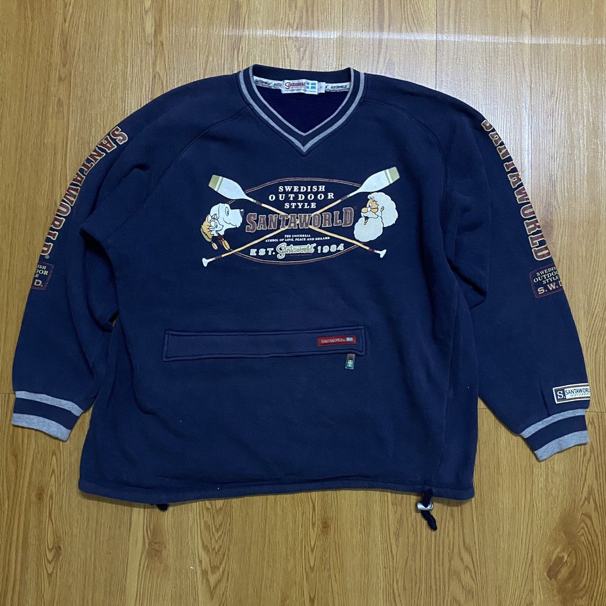 Japanese Brand × Vintage Vintage Santa World SWD Big Logo Sweatshirt Size US XXL / EU 58 / 5 - 1 Thumbnail