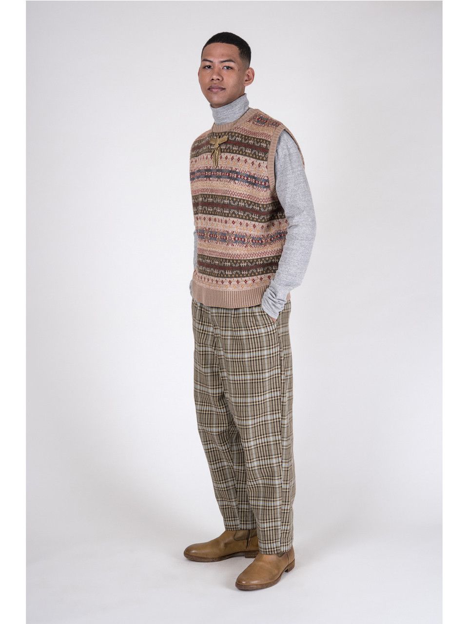 Kapital 7G wool Fair Isle Bone vest Size US L / EU 52-54 / 3 - 14 Thumbnail