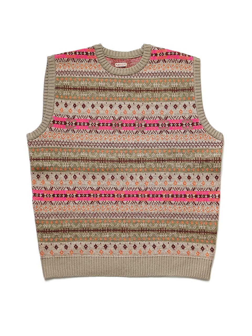 Kapital 7G wool Fair Isle Bone vest Size US L / EU 52-54 / 3 - 9 Thumbnail