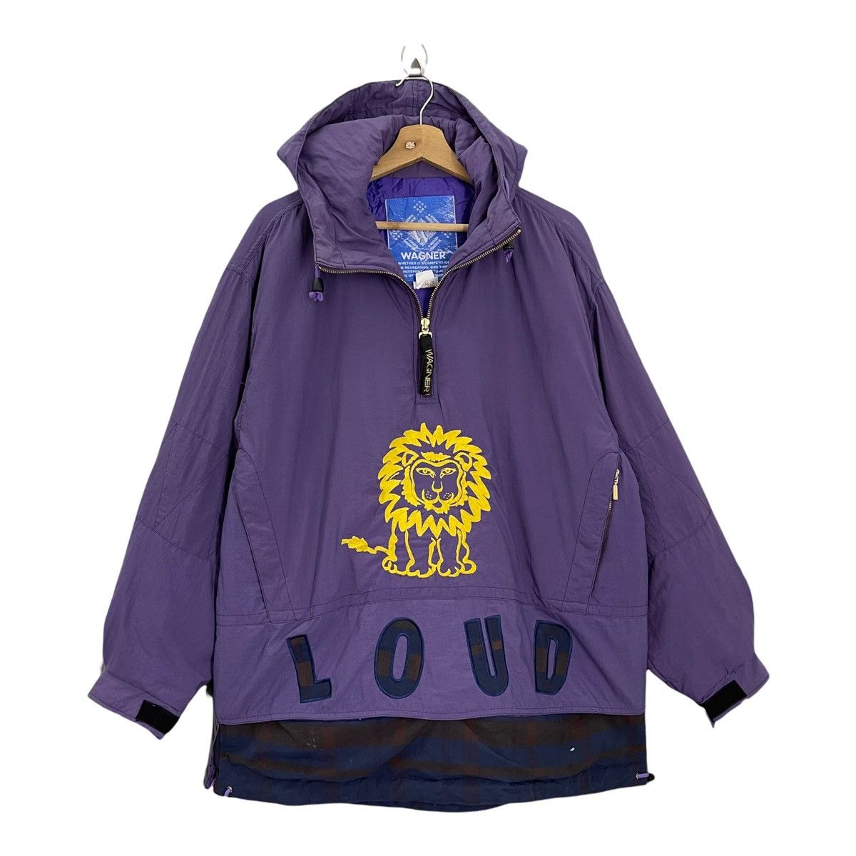Japanese Brand 90s Wagner Loud Halfzip Jacket Big Logo Embroidered Size XL Size US XL / EU 56 / 4 - 1 Thumbnail