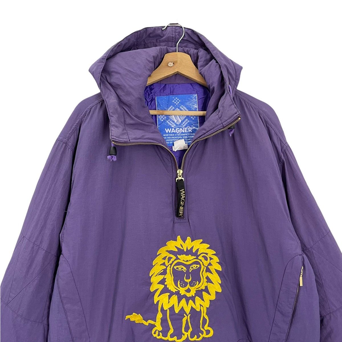 Japanese Brand 90s Wagner Loud Halfzip Jacket Big Logo Embroidered Size XL Size US XL / EU 56 / 4 - 2 Thumbnail