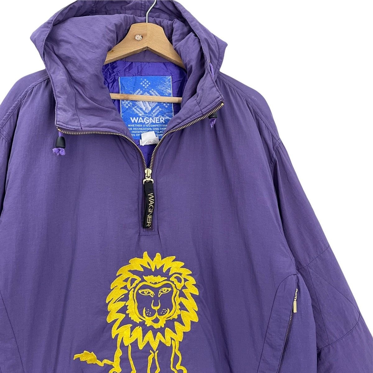 Japanese Brand 90s Wagner Loud Halfzip Jacket Big Logo Embroidered Size XL Size US XL / EU 56 / 4 - 6 Thumbnail