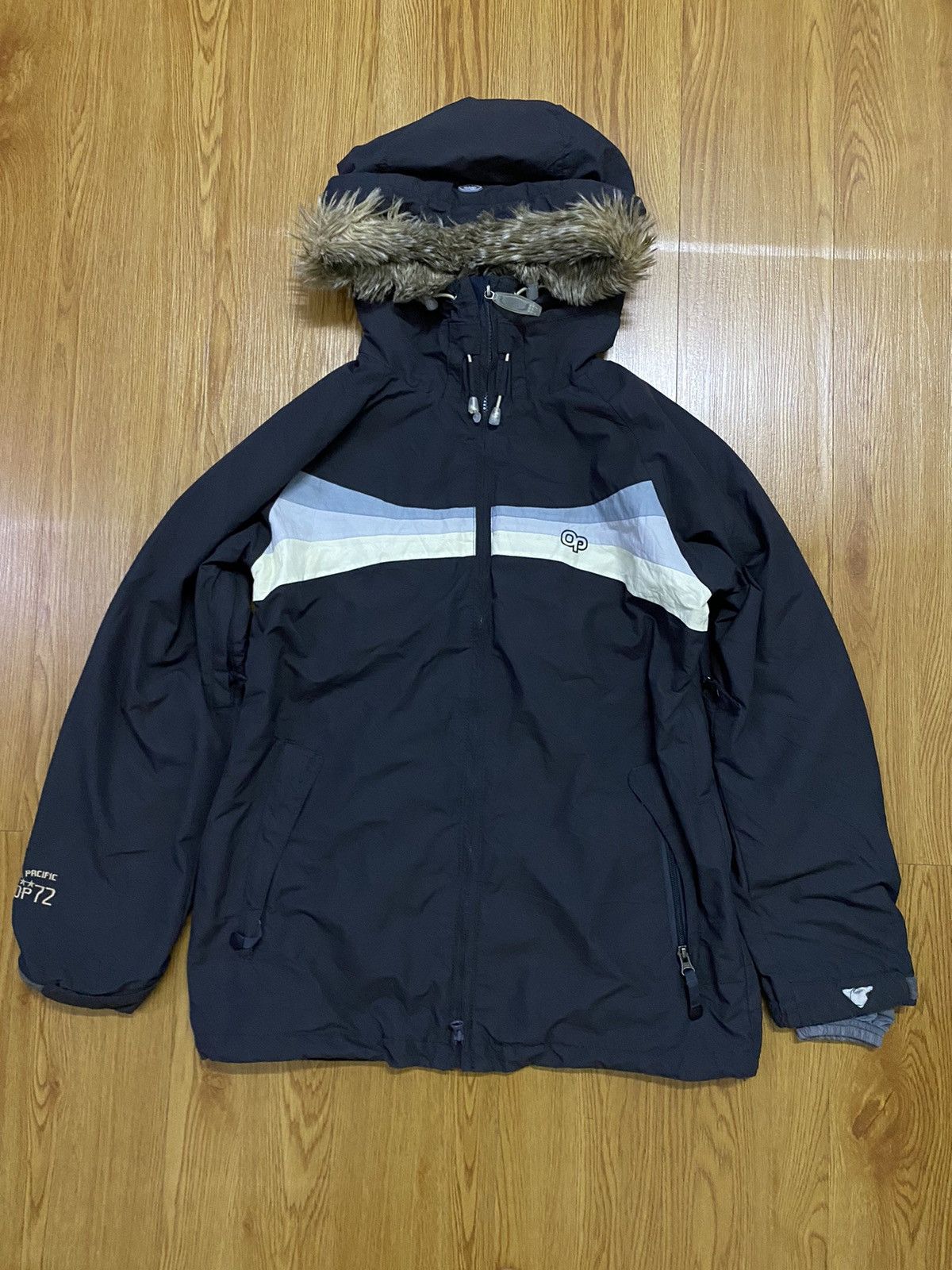 Ocean Pacific × Vintage Ocean Pacific Fur Hoodie Jacket Size M / US 6-8 / IT 42-44 - 1 Thumbnail