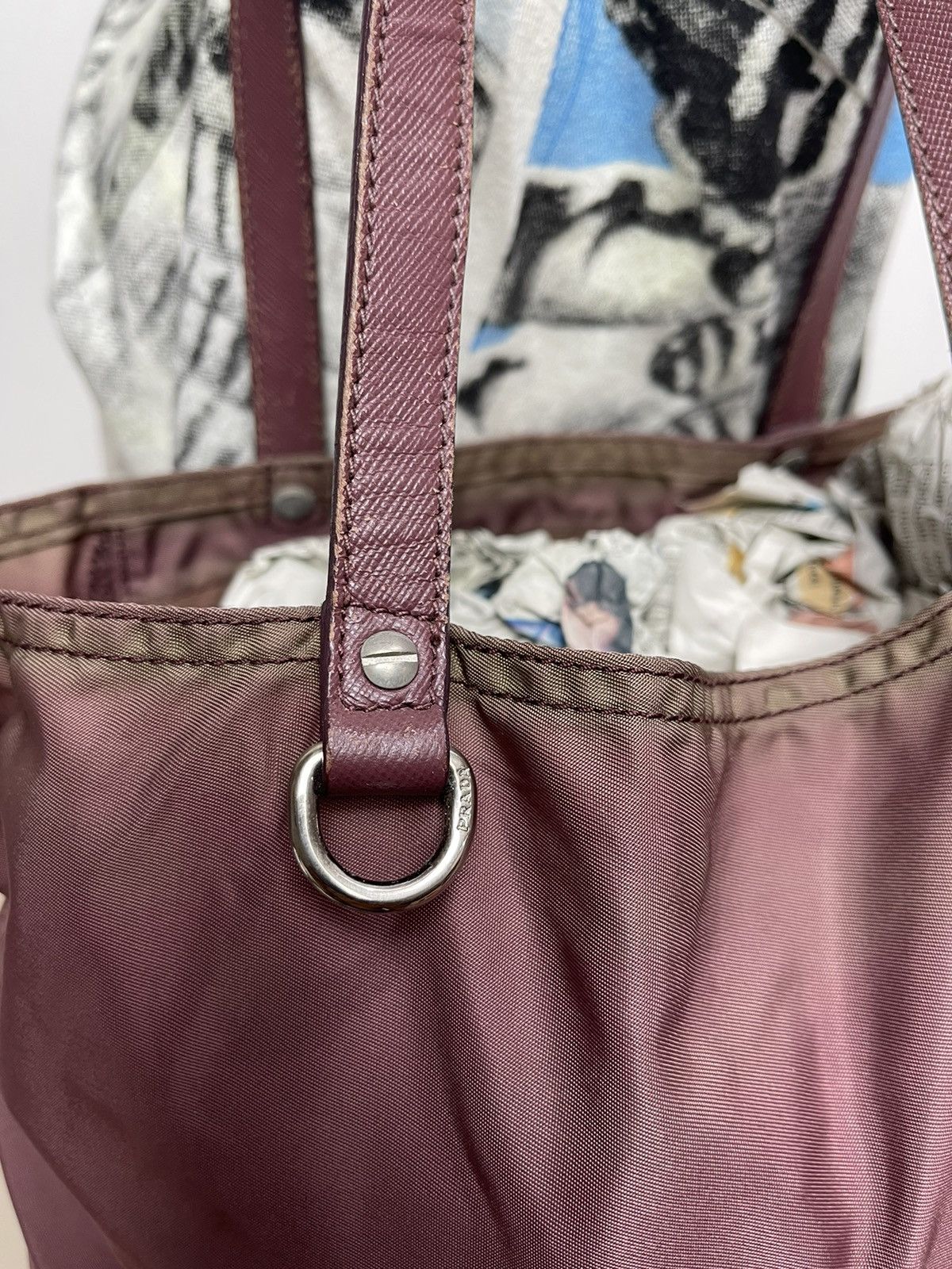 Prada Prada Tessuto nylon flora patchwork mauve color Size ONE SIZE - 7 Thumbnail