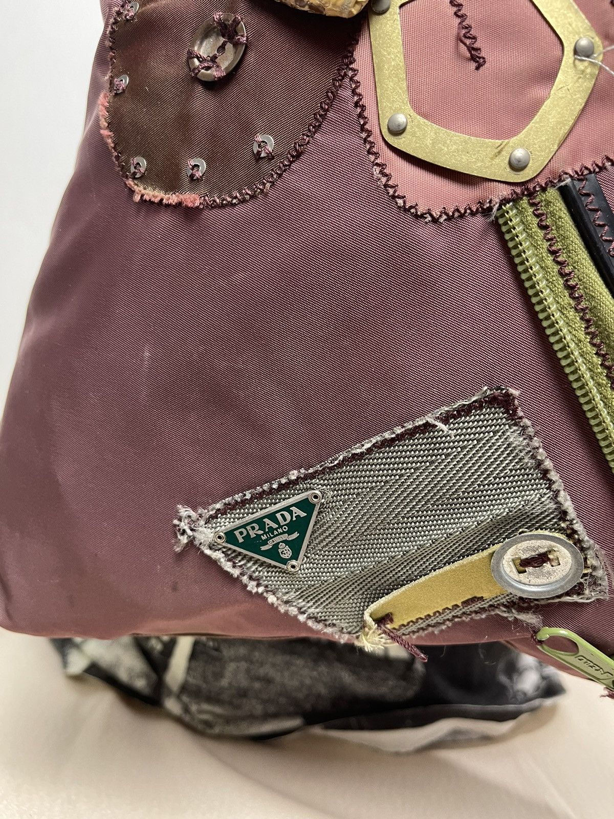 Prada Prada Tessuto nylon flora patchwork mauve color Size ONE SIZE - 3 Thumbnail