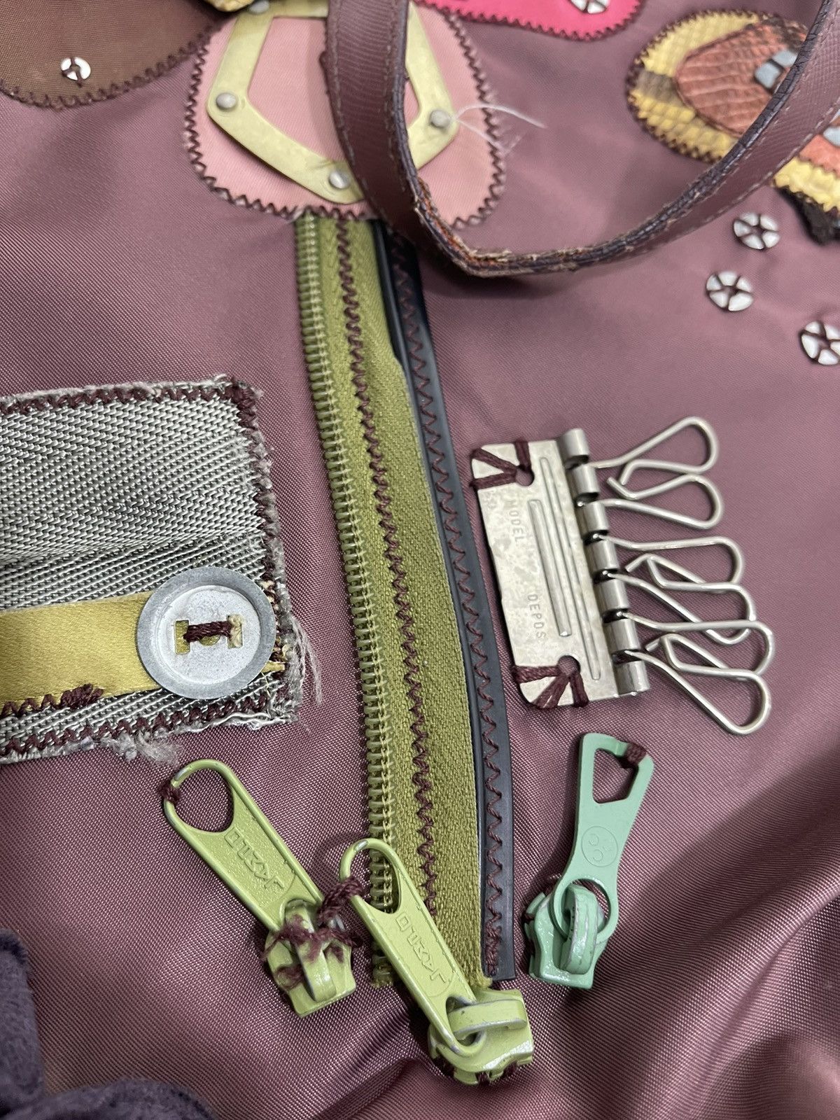 Prada Prada Tessuto nylon flora patchwork mauve color Size ONE SIZE - 12 Thumbnail
