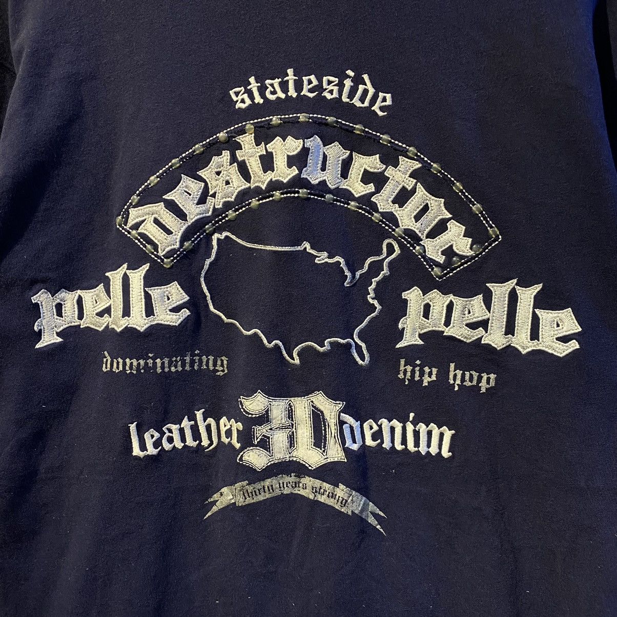 Pelle Pelle × Rap Tees × Vintage VINTAGE‼️Pelle Pelle Stateside Destructor Dominating Hip Hop Size US L / EU 52-54 / 3 - 3 Thumbnail