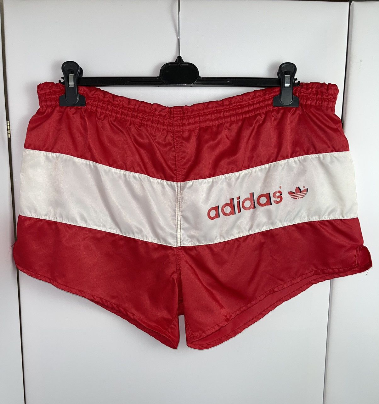 Red adidas best sale vintage shorts