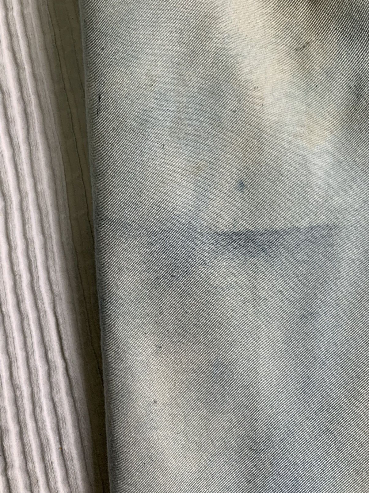 Indigo × Japanese Brand × Vintage Satin Heavy Sun Faded Creased Indigo Cloudy Pants Size US 26 / EU 42 - 6 Thumbnail