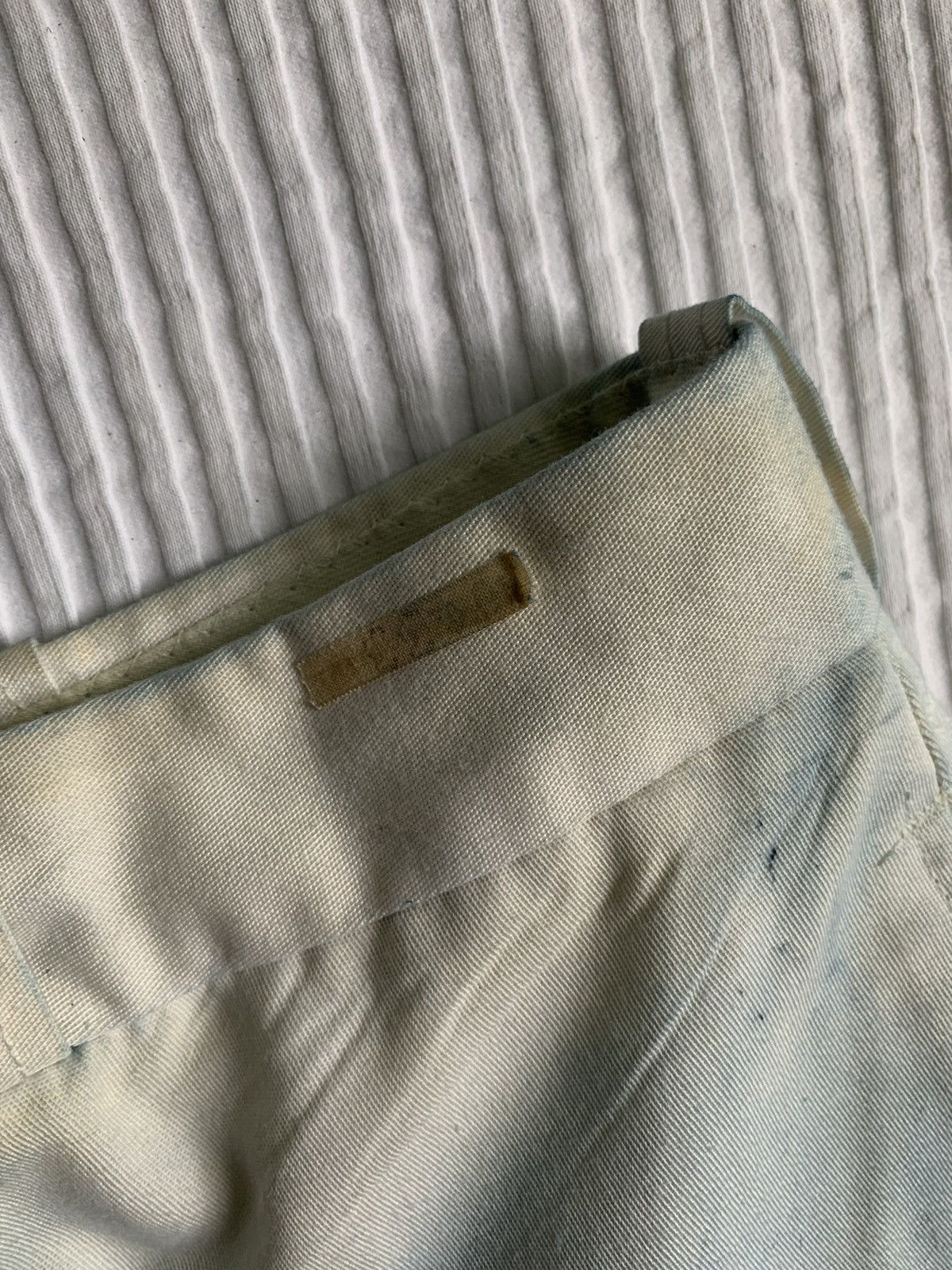 Indigo × Japanese Brand × Vintage Satin Heavy Sun Faded Creased Indigo Cloudy Pants Size US 26 / EU 42 - 5 Thumbnail