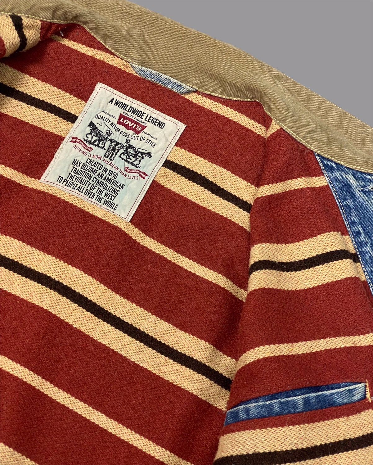 Levi's × Levi's Vintage Clothing × Vintage LEVIS VINTAGE 90S PLAID LINED TRUCKER DENIM JACKET Size US XL / EU 56 / 4 - 10 Thumbnail