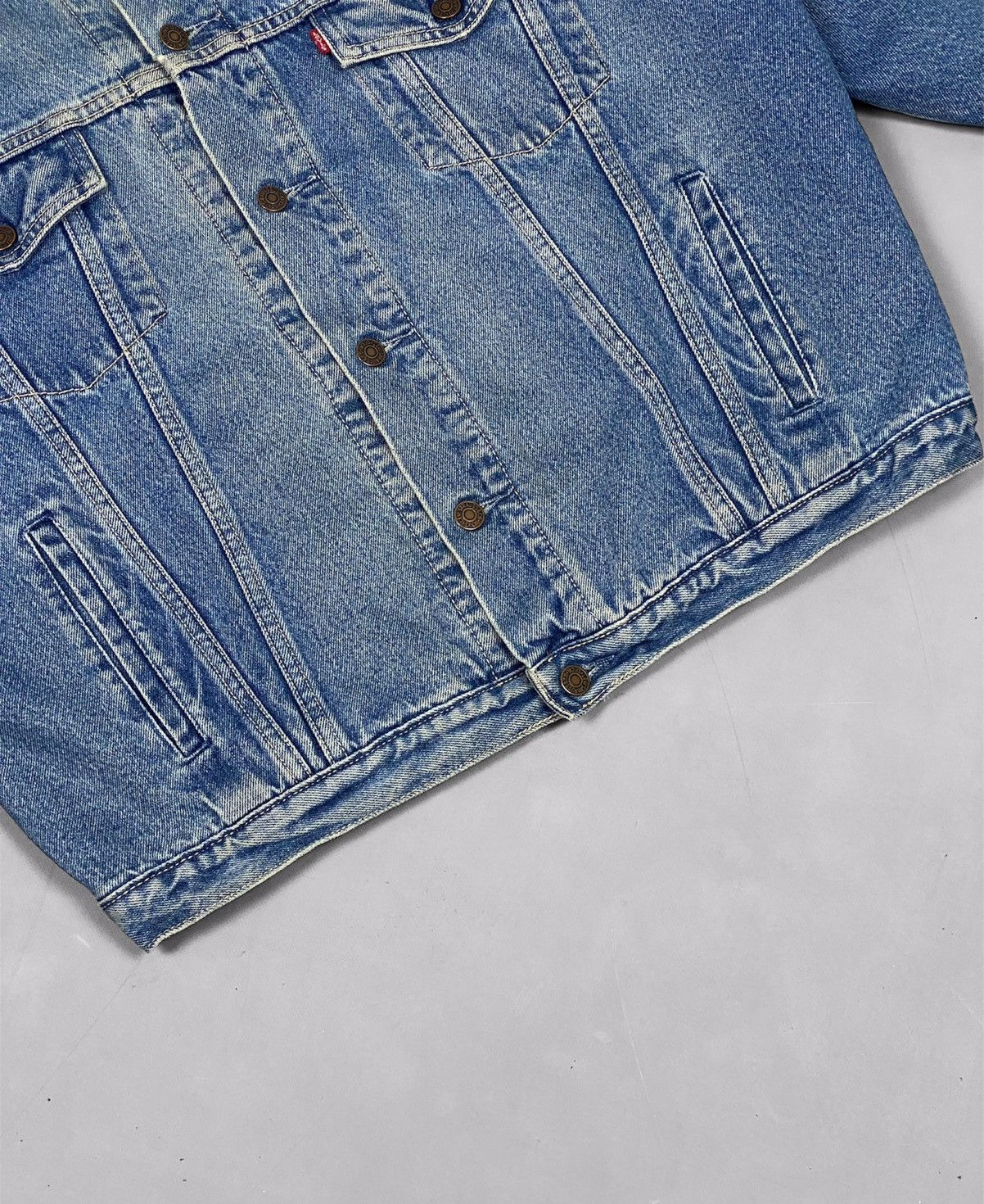 Levi's × Levi's Vintage Clothing × Vintage LEVIS VINTAGE 90S PLAID LINED TRUCKER DENIM JACKET Size US XL / EU 56 / 4 - 9 Thumbnail