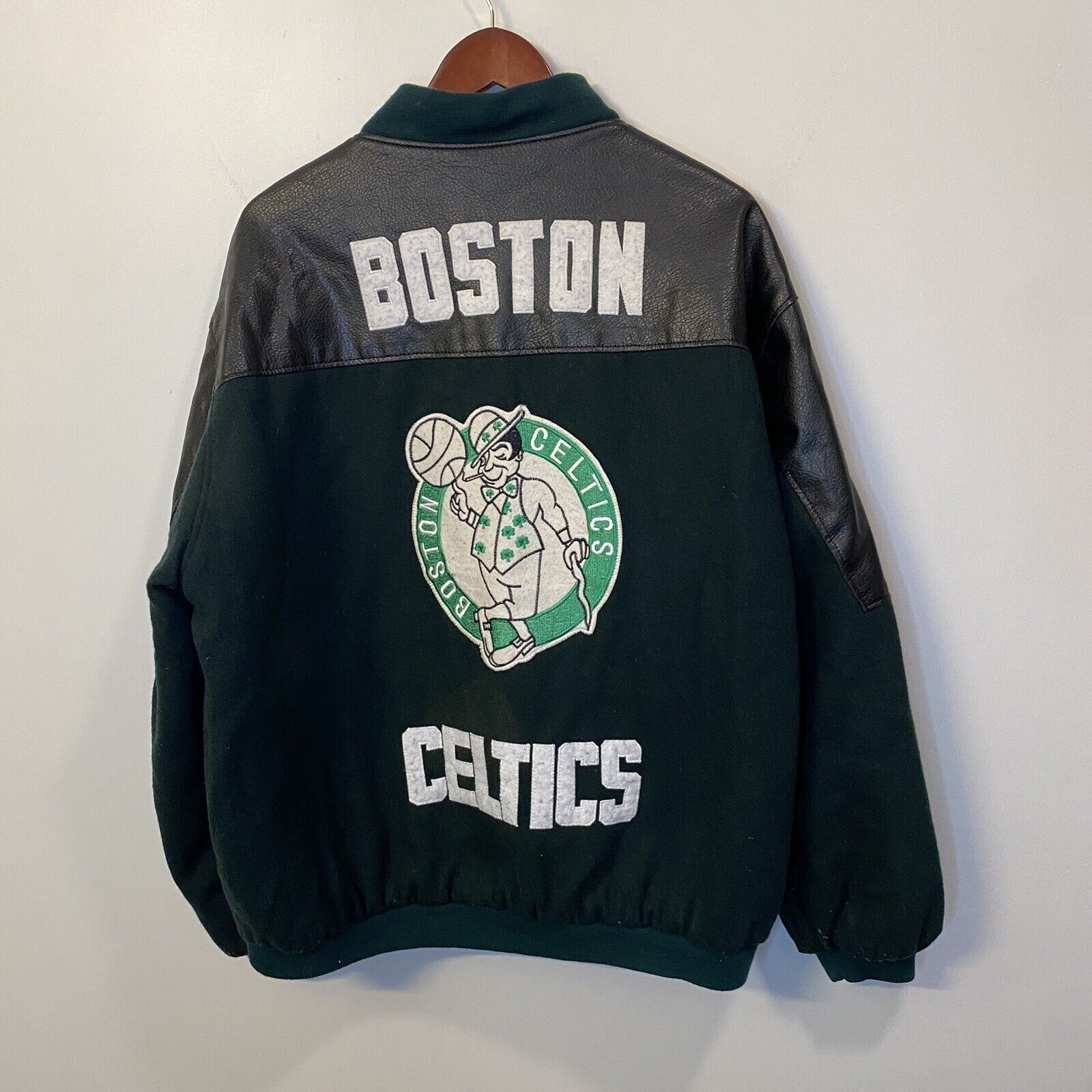 NBA Boston Celtics Wool Leather Varsity Letterman Jacket