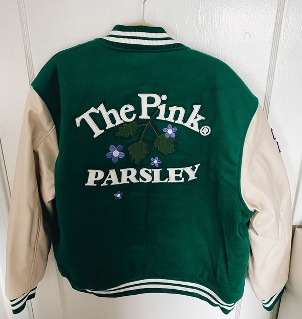 Vandy The Pink Parsley Varsity Jacket Green Size XL L70cm W70cm