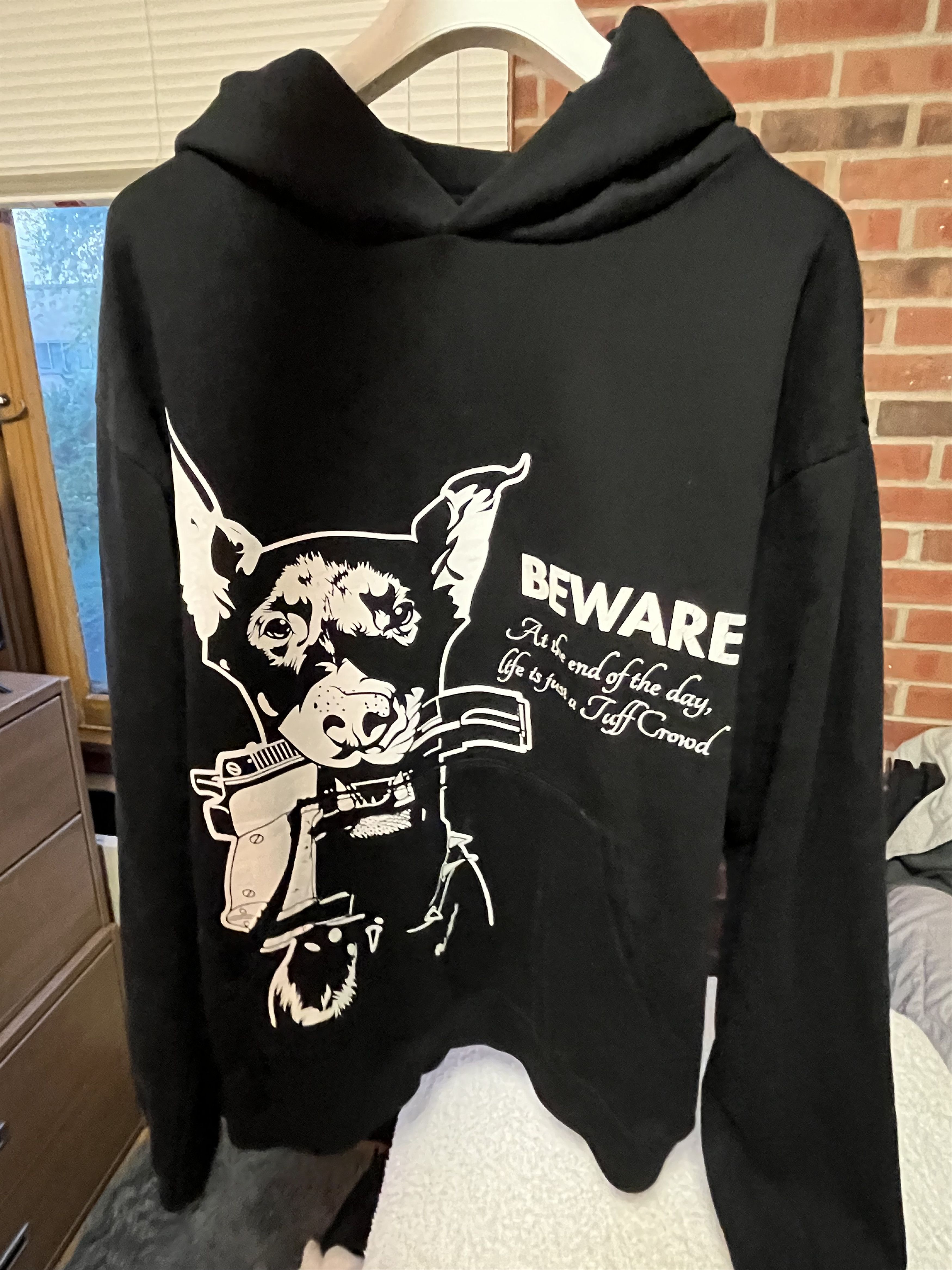 image of Tuff Crowd Hostile Territory Hoodie in Black, Men's (Size Large)