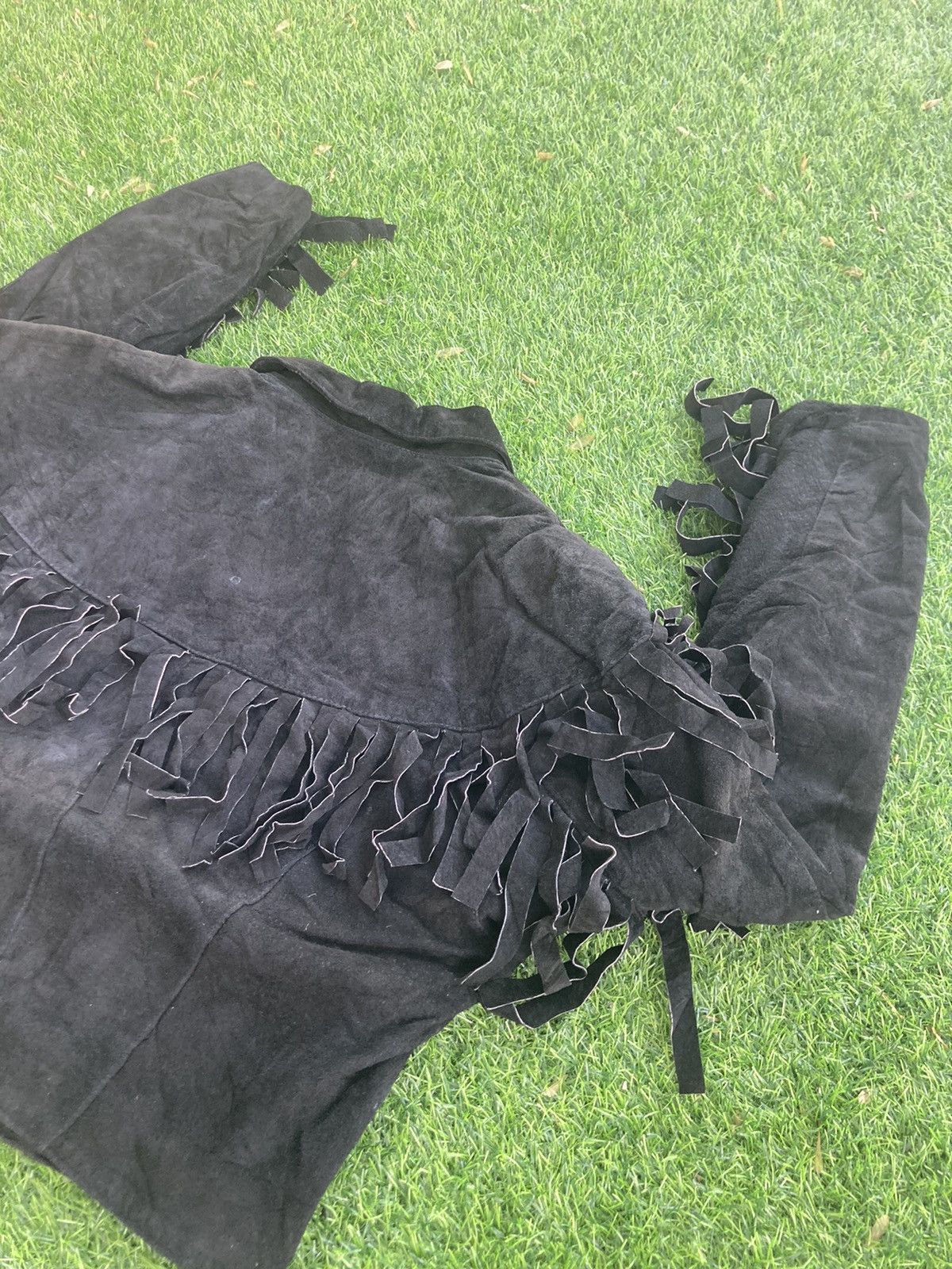 Vintage ALPENROSE SWITZERLAND SUEDE LEATHER FRINGE JACKET Size US S / EU 44-46 / 1 - 7 Thumbnail