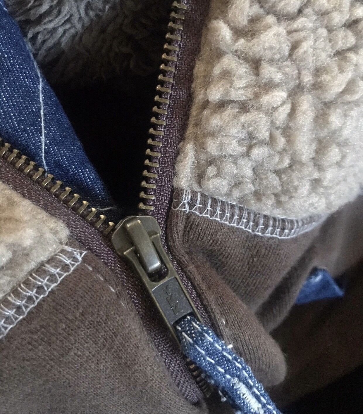 Japanese Brand CUBE SUGAR HOODIE SHERPA DENIM SLEEVES Size US XL / EU 56 / 4 - 7 Thumbnail