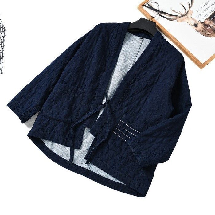 Japanese Brand New 2022 Denim Cardigan Kimono Noragi Jacket Size US L / EU 52-54 / 3 - 1 Thumbnail