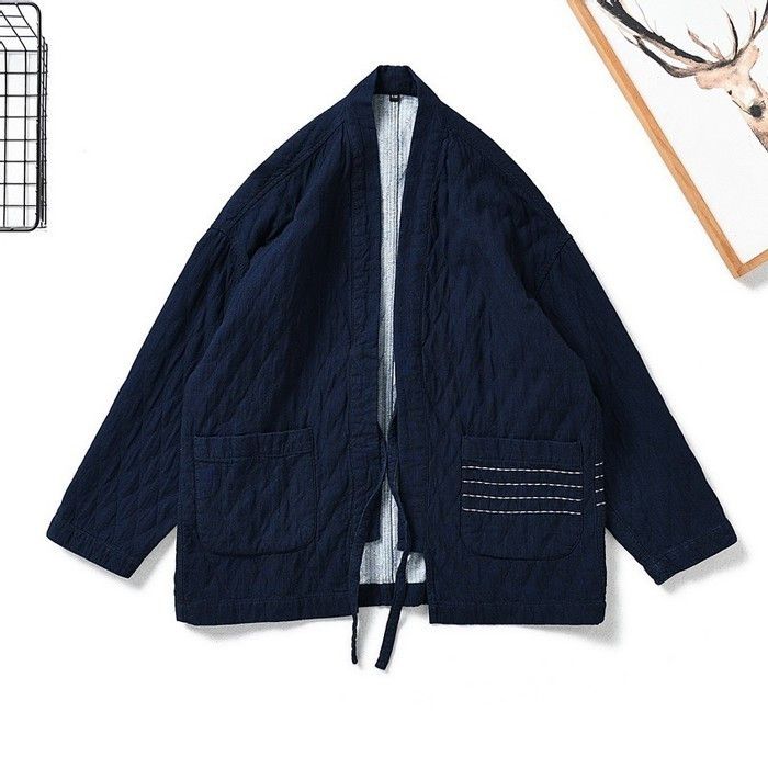 Japanese Brand New 2022 Denim Cardigan Kimono Noragi Jacket Size US L / EU 52-54 / 3 - 2 Thumbnail