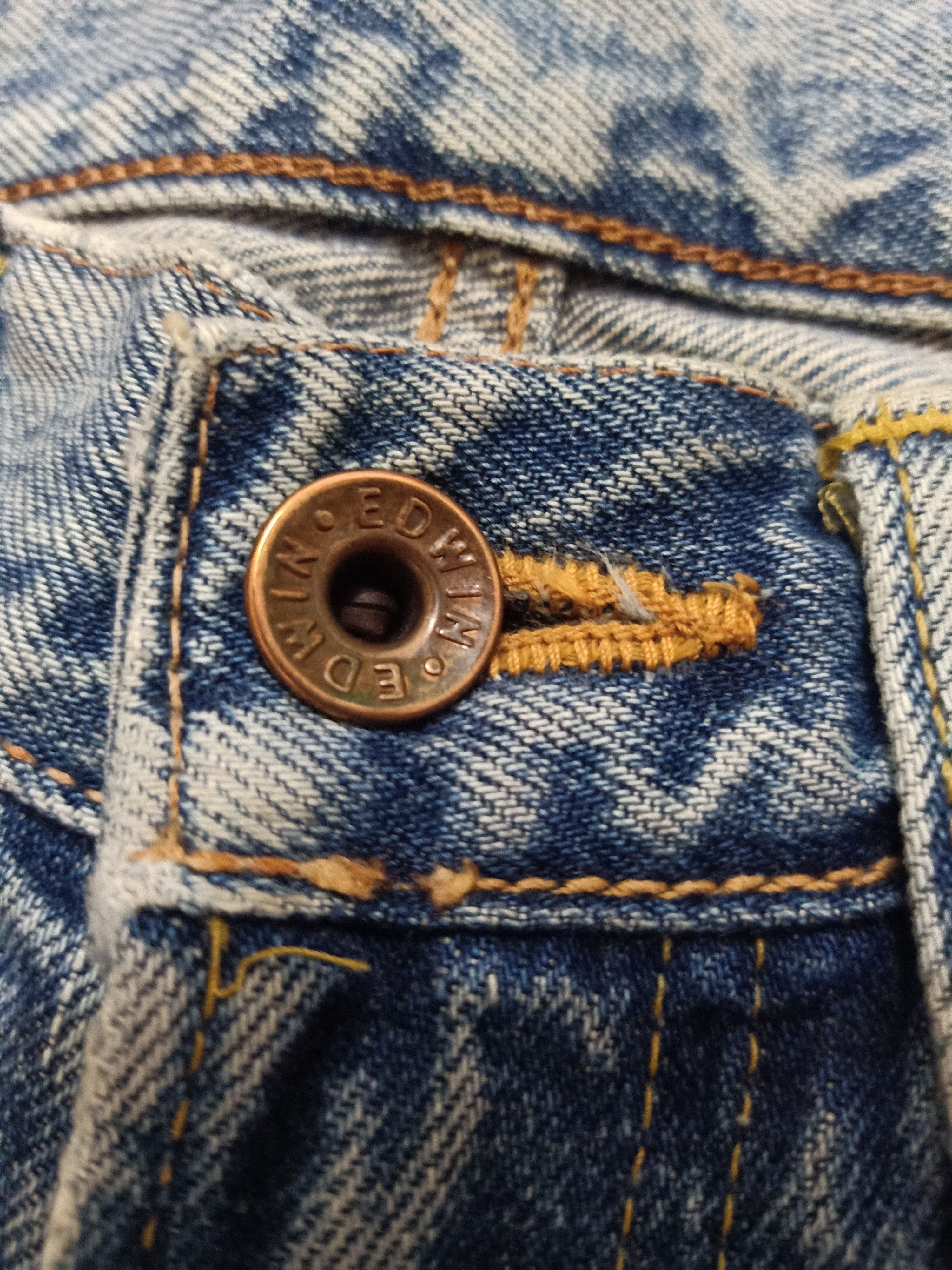 Vintage Vintage Edwin Selvedge Thrashed Denim Jeans Size US 30 / EU 46 - 6 Thumbnail