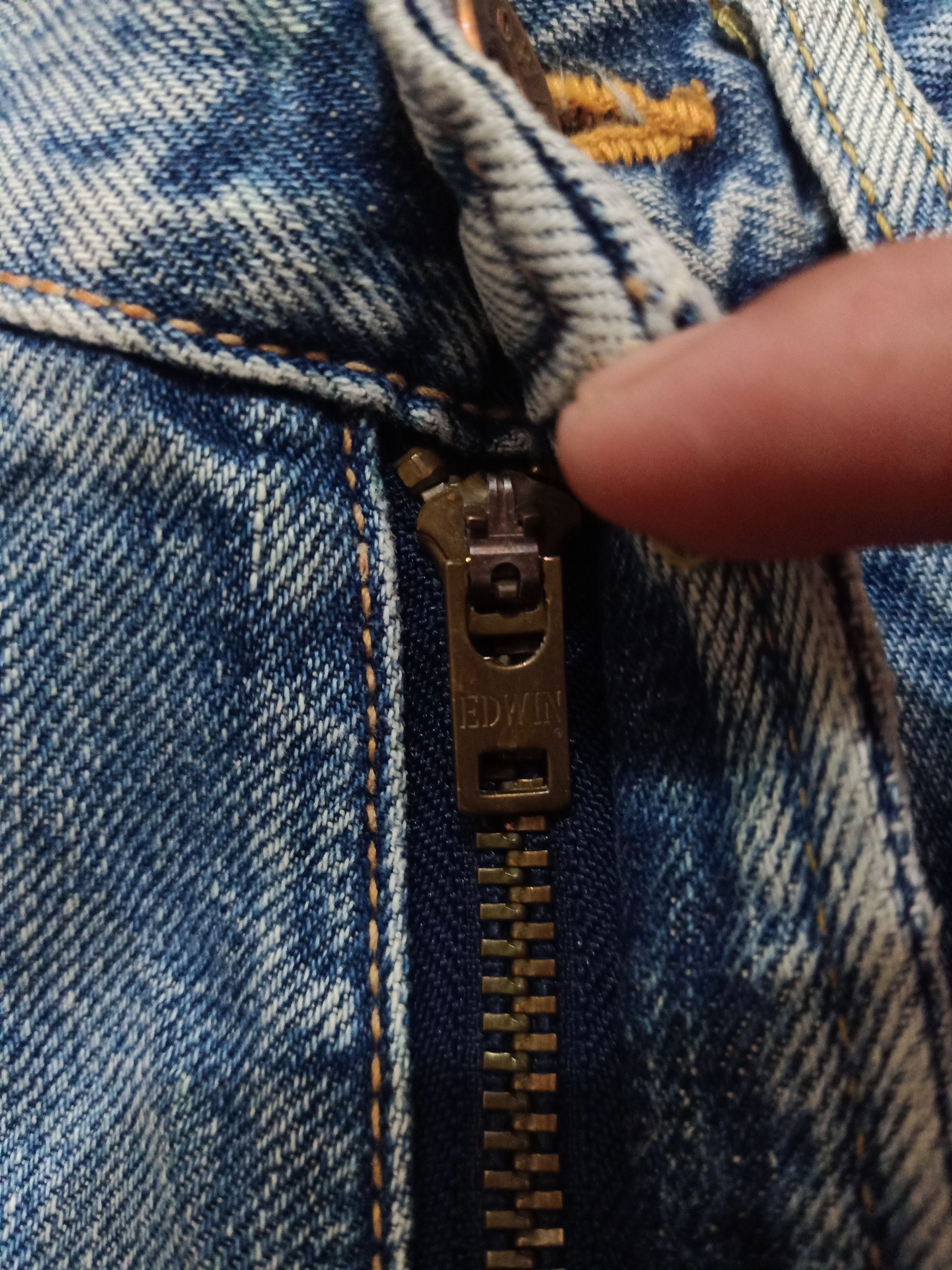 Vintage Vintage Edwin Selvedge Thrashed Denim Jeans Size US 30 / EU 46 - 5 Thumbnail