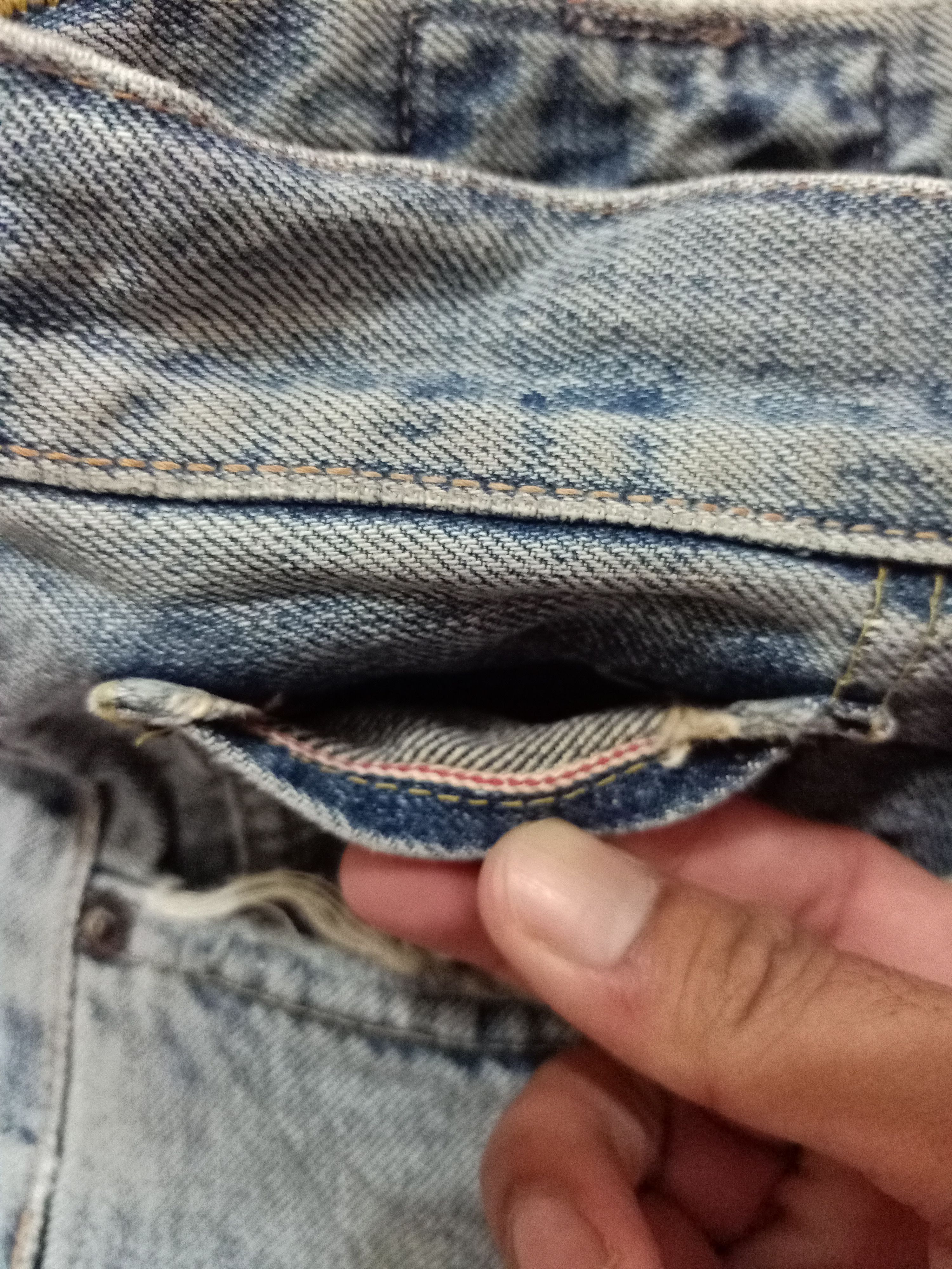 Vintage Vintage Edwin Selvedge Thrashed Denim Jeans Size US 30 / EU 46 - 2 Thumbnail