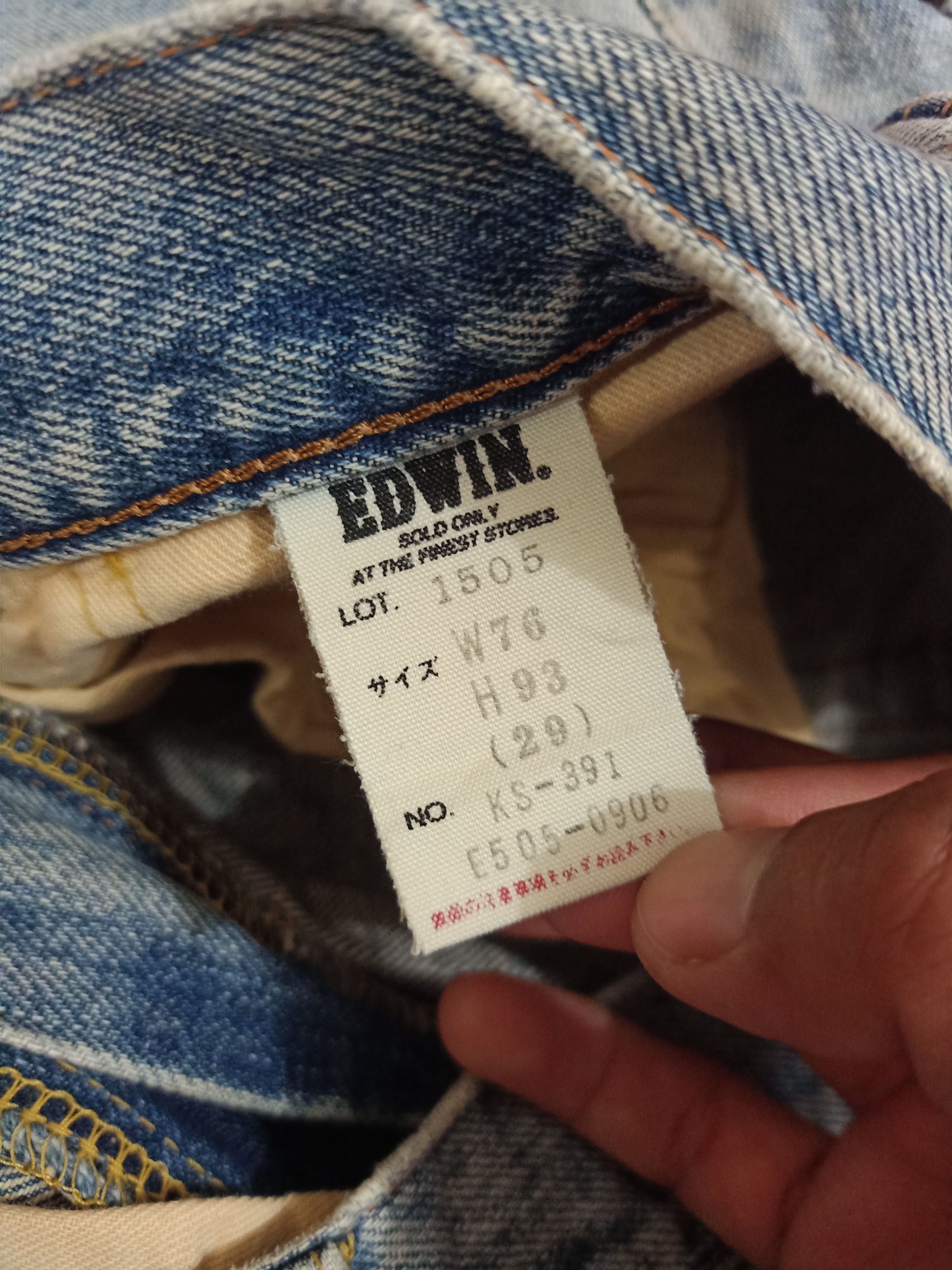 Vintage Vintage Edwin Selvedge Thrashed Denim Jeans Size US 30 / EU 46 - 11 Thumbnail