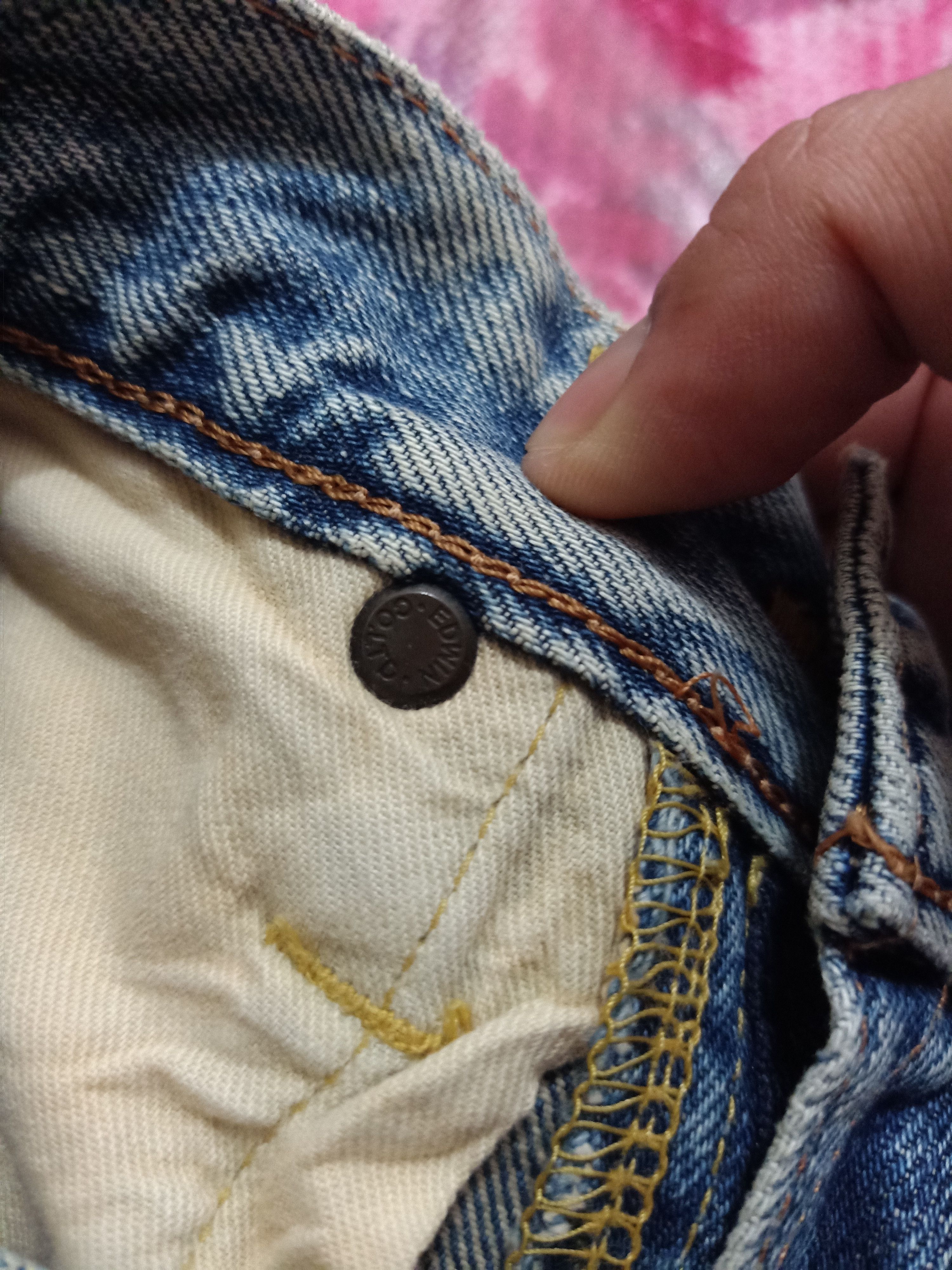 Vintage Vintage Edwin Selvedge Thrashed Denim Jeans Size US 30 / EU 46 - 16 Thumbnail