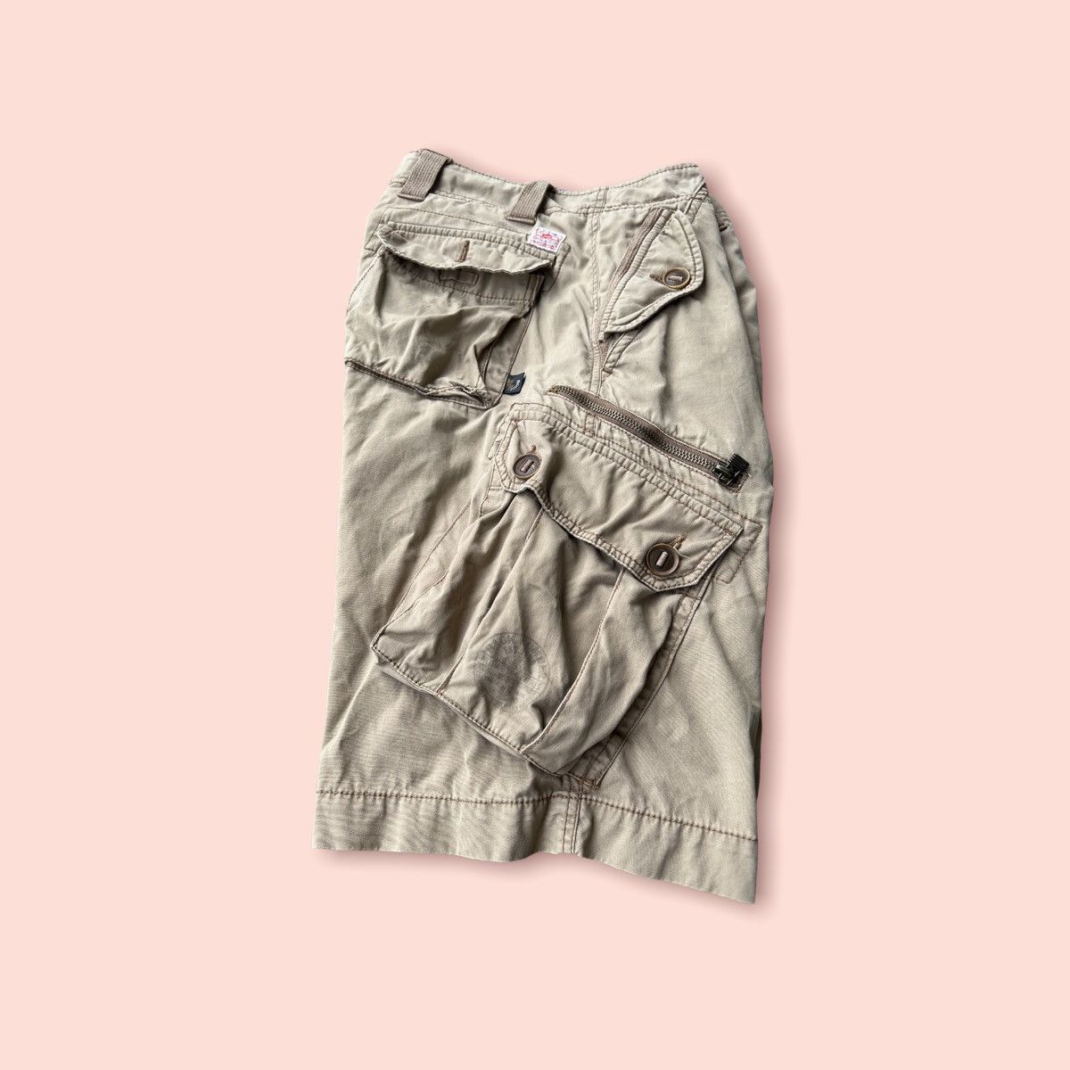 Japanese Brand VINTAGE BACK NUMBER UP ARMORED EQUIPMENT CARGO SHORTS Size US 31 - 6 Thumbnail