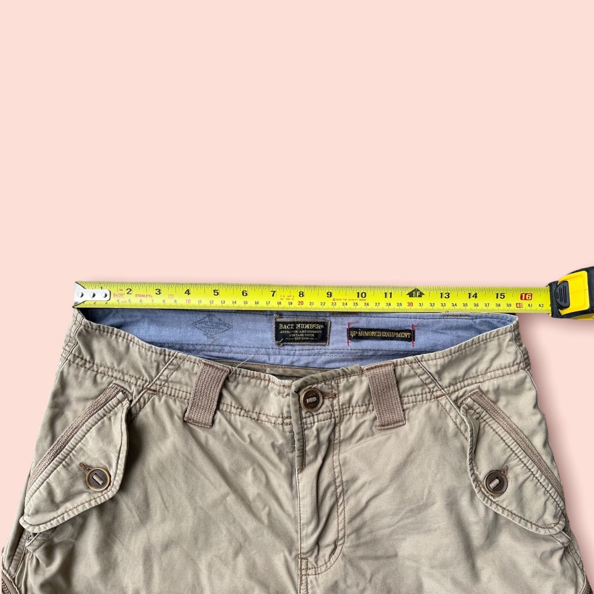 Japanese Brand VINTAGE BACK NUMBER UP ARMORED EQUIPMENT CARGO SHORTS Size US 31 - 18 Thumbnail
