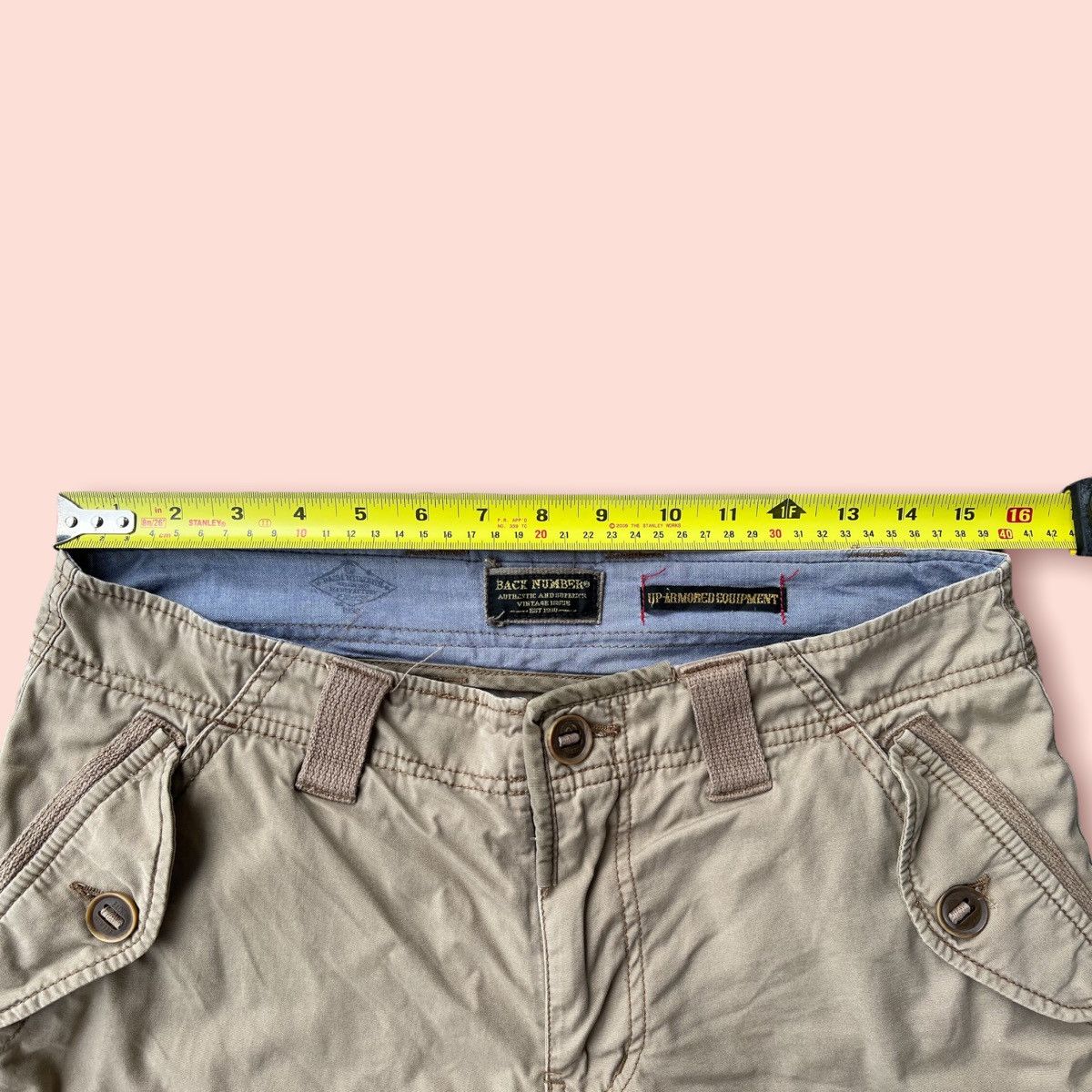 Japanese Brand VINTAGE BACK NUMBER UP ARMORED EQUIPMENT CARGO SHORTS Size US 31 - 19 Thumbnail