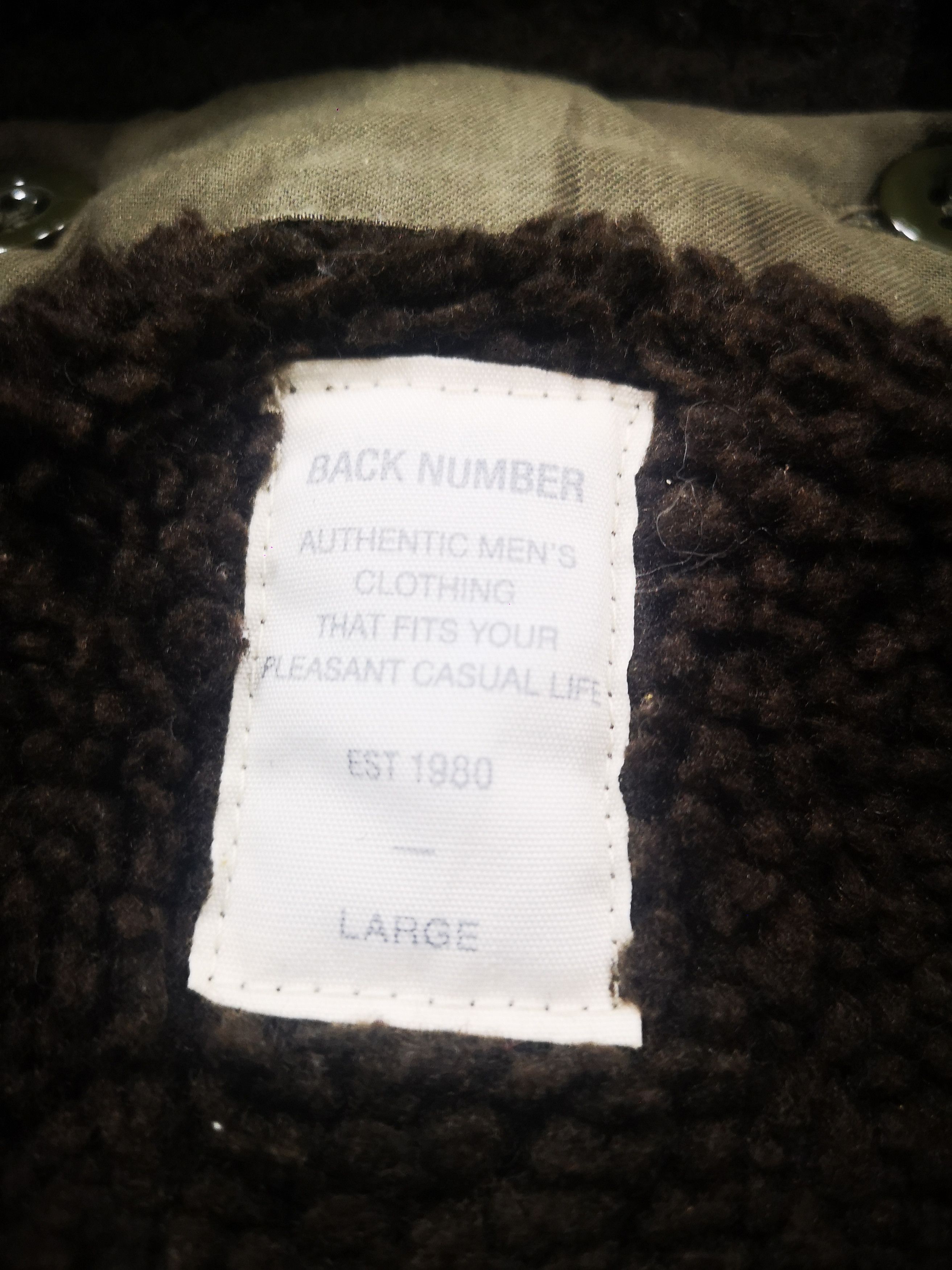 Brand BACK NUMBER Jacket c/w Hoodie and Inner Fur detachable!! Size US L / EU 52-54 / 3 - 6 Thumbnail