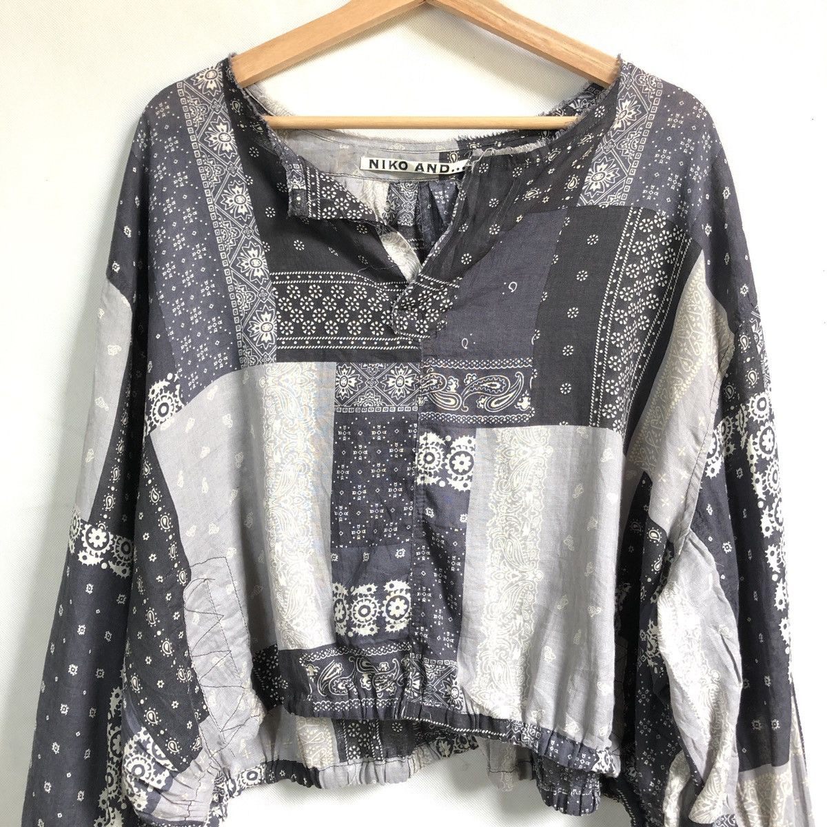 Beauty Beast × Japanese Brand Niko And Bandana Paisley Cropped Shirt Size L / US 10 / IT 46 - 3 Thumbnail