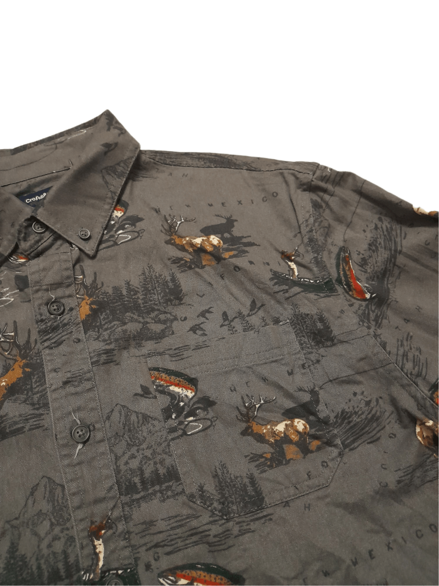 Croft & Barrow Croft & Barrow Full Print Hunting CHamois (E107) Size US M / EU 48-50 / 2 - 4 Thumbnail