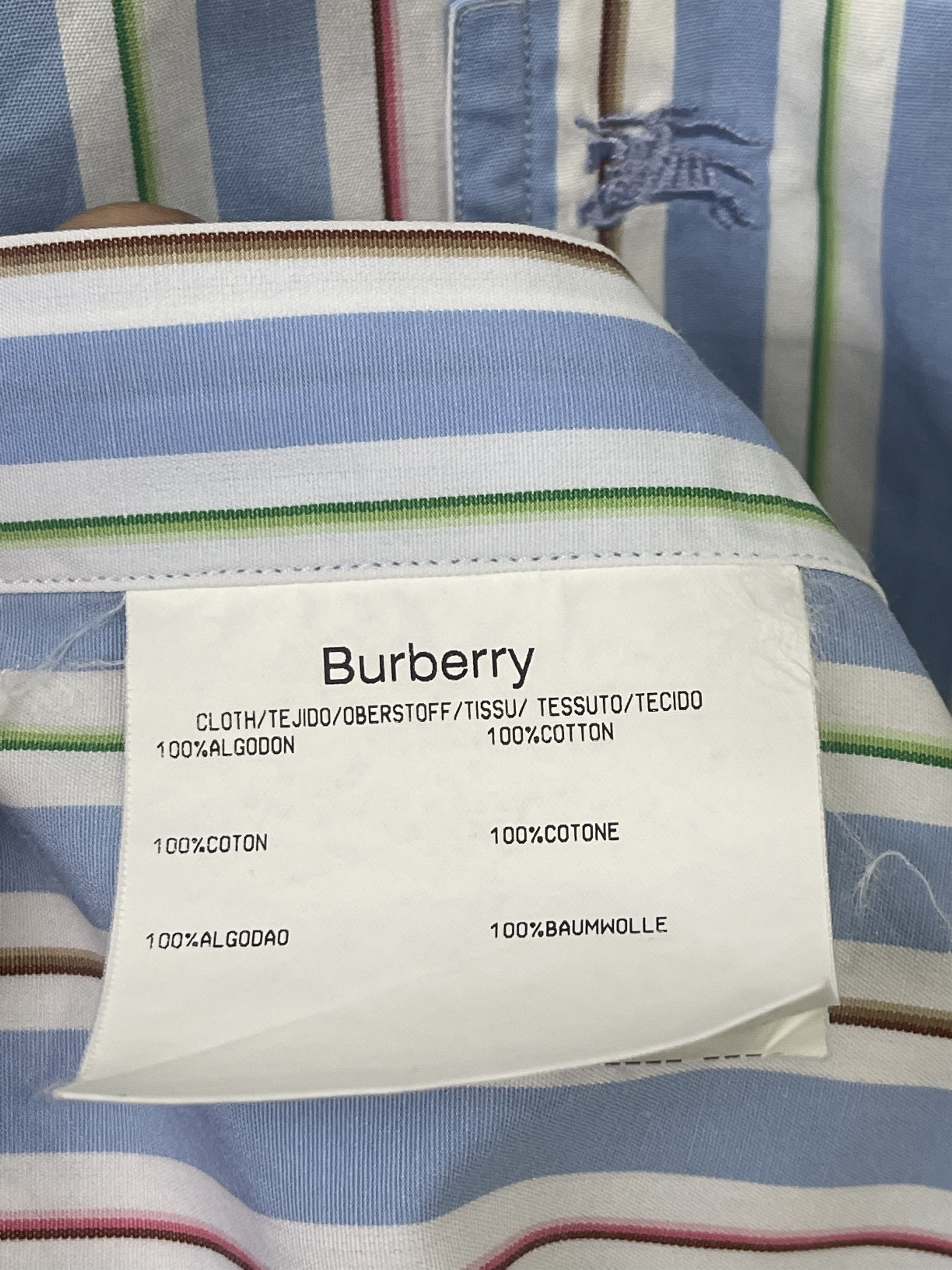 Burberry 🔥 Burberry summer shirt short sleeve rainbow Size US XL / EU 56 / 4 - 5 Thumbnail