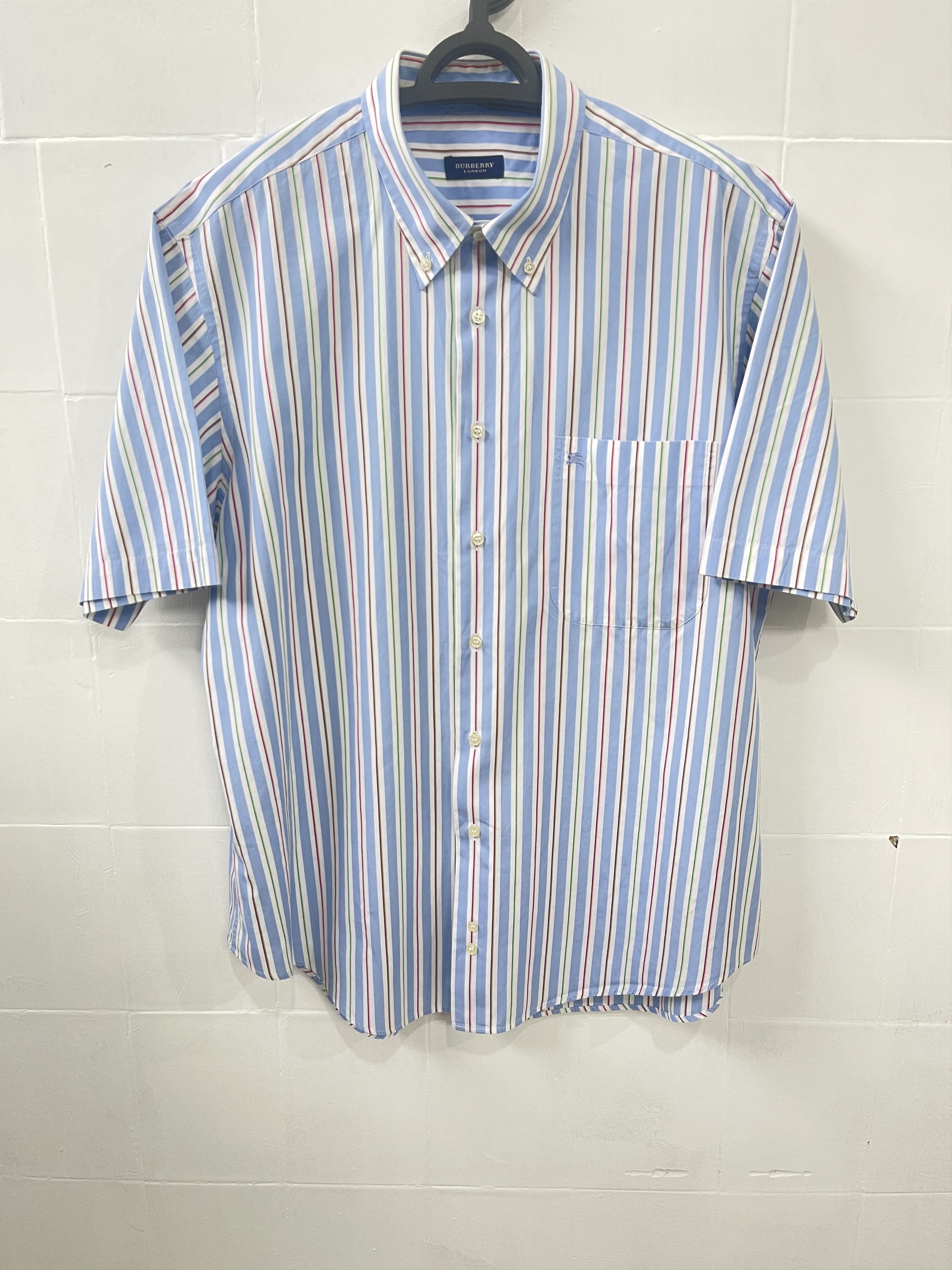 Burberry 🔥 Burberry summer shirt short sleeve rainbow Size US XL / EU 56 / 4 - 2 Thumbnail
