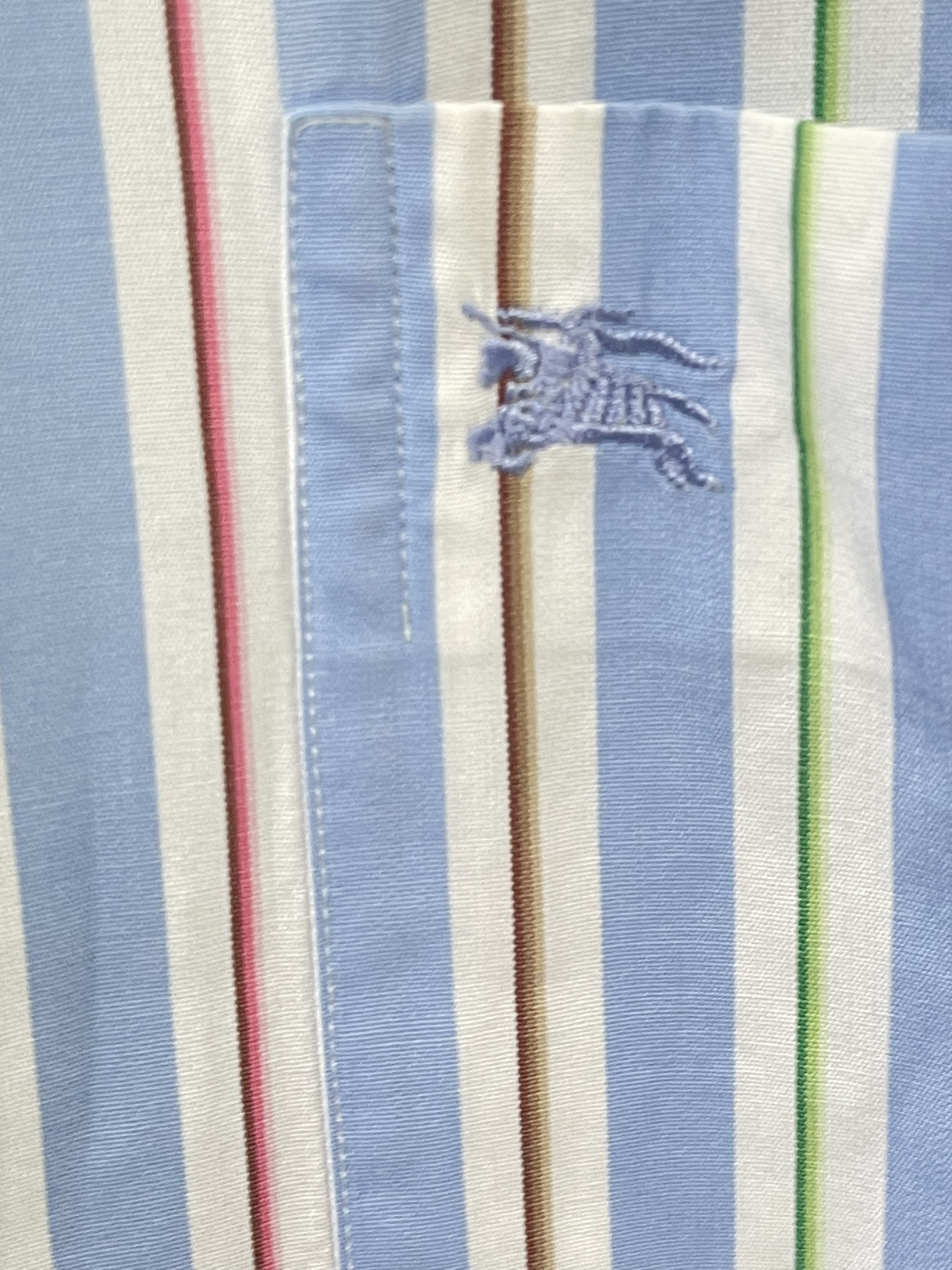 Burberry 🔥 Burberry summer shirt short sleeve rainbow Size US XL / EU 56 / 4 - 4 Thumbnail