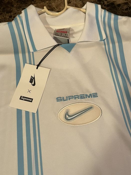 Supreme Supreme Nike jewel stripe soccer jersey   Grailed
